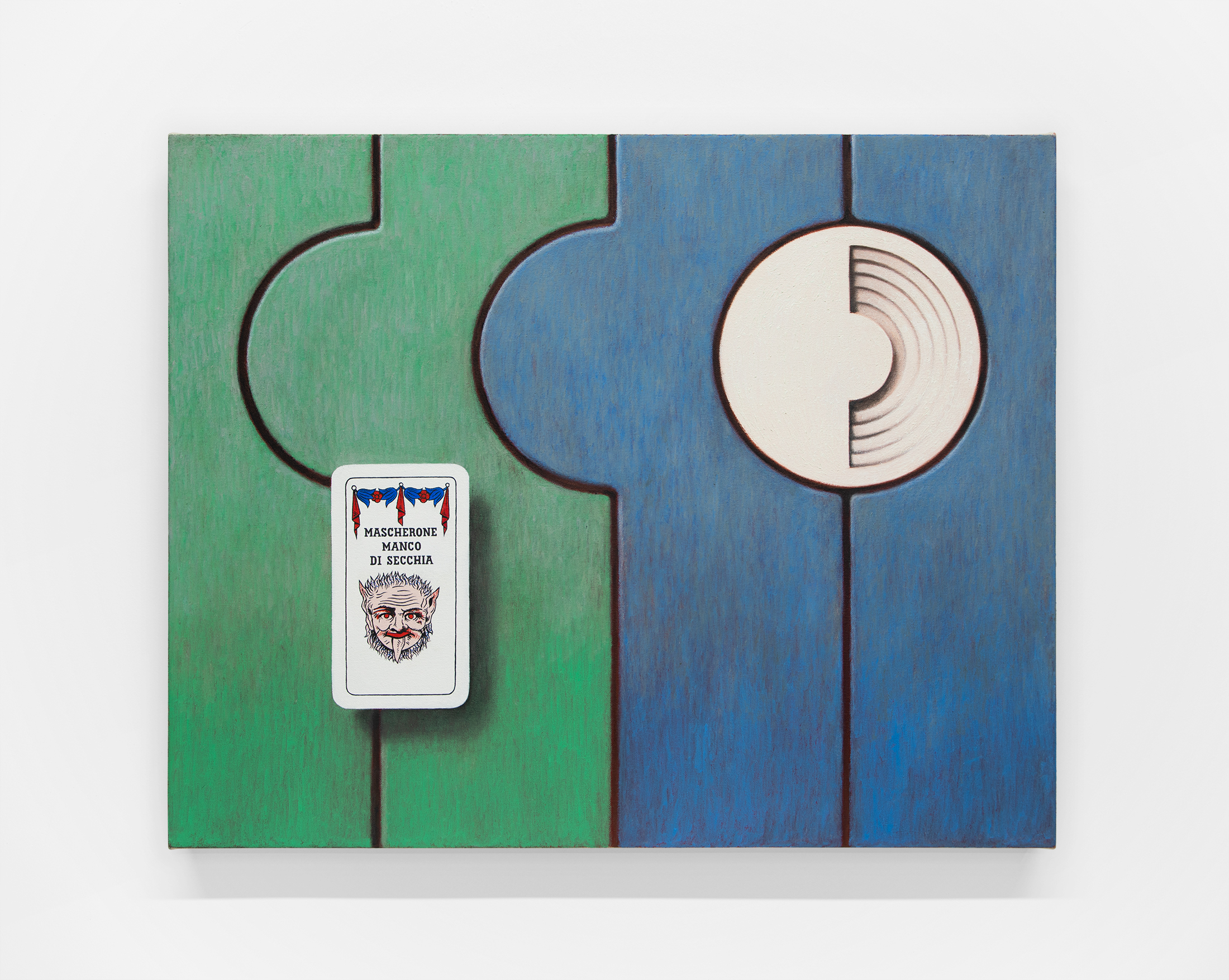Mascherone manco di secchia, 2025, Oil on canvas, 24x30 inch.