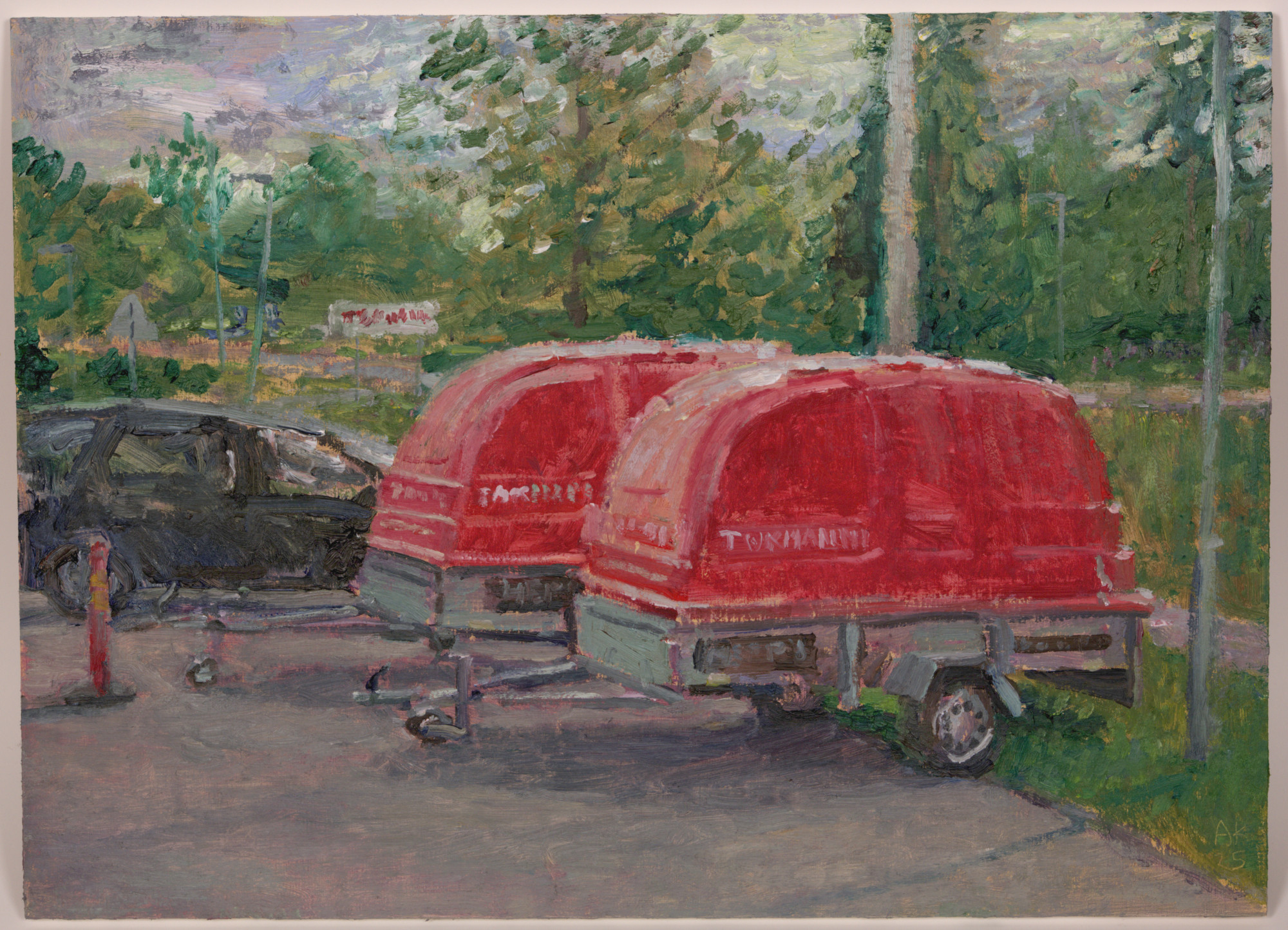 "Tokmannin kärryt", 34x47cm