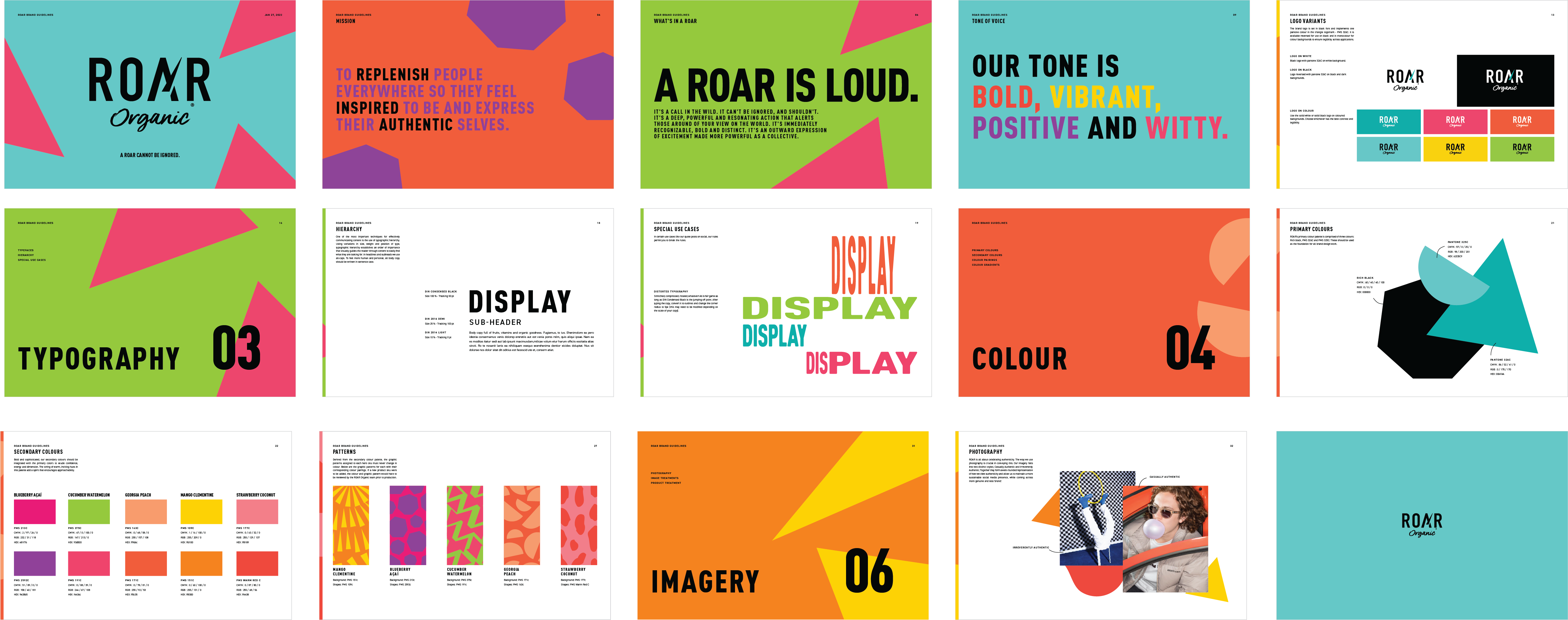 WITH ANGRY BUTTERFLY FOR ROAR ORGANIC: BRAND GUIDELINES REFRESH