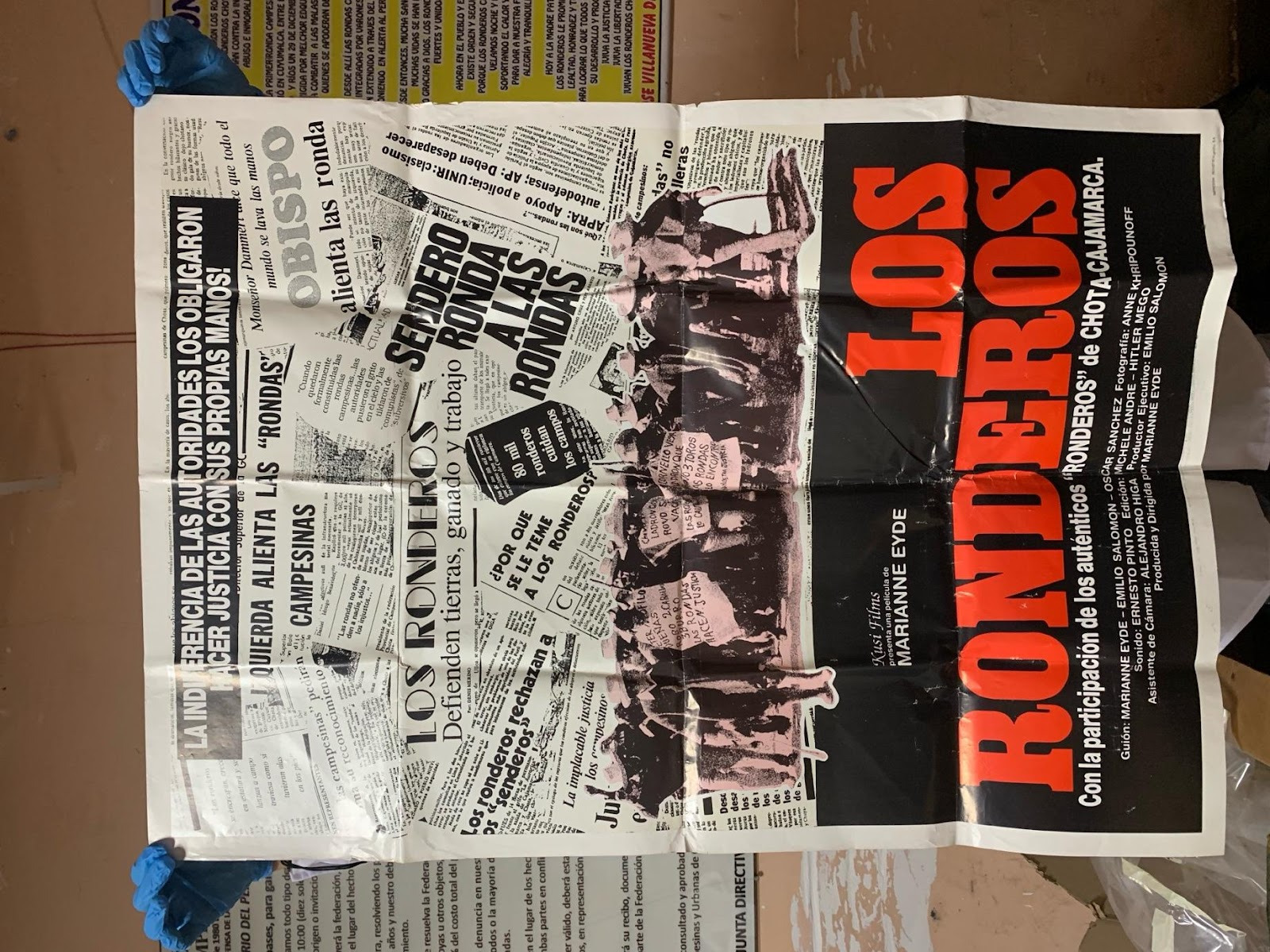 Poster of the film &ldquo;Los Ronderos&rdquo;, directed by Marianne Eyde, 1986. Archive of the Federation.