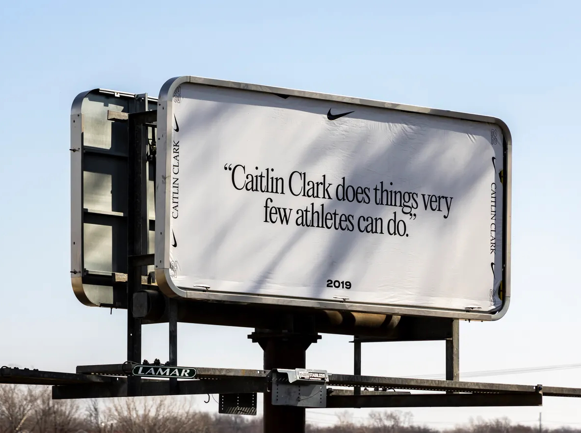 Caitlin Clark Billboard for Nike 2024