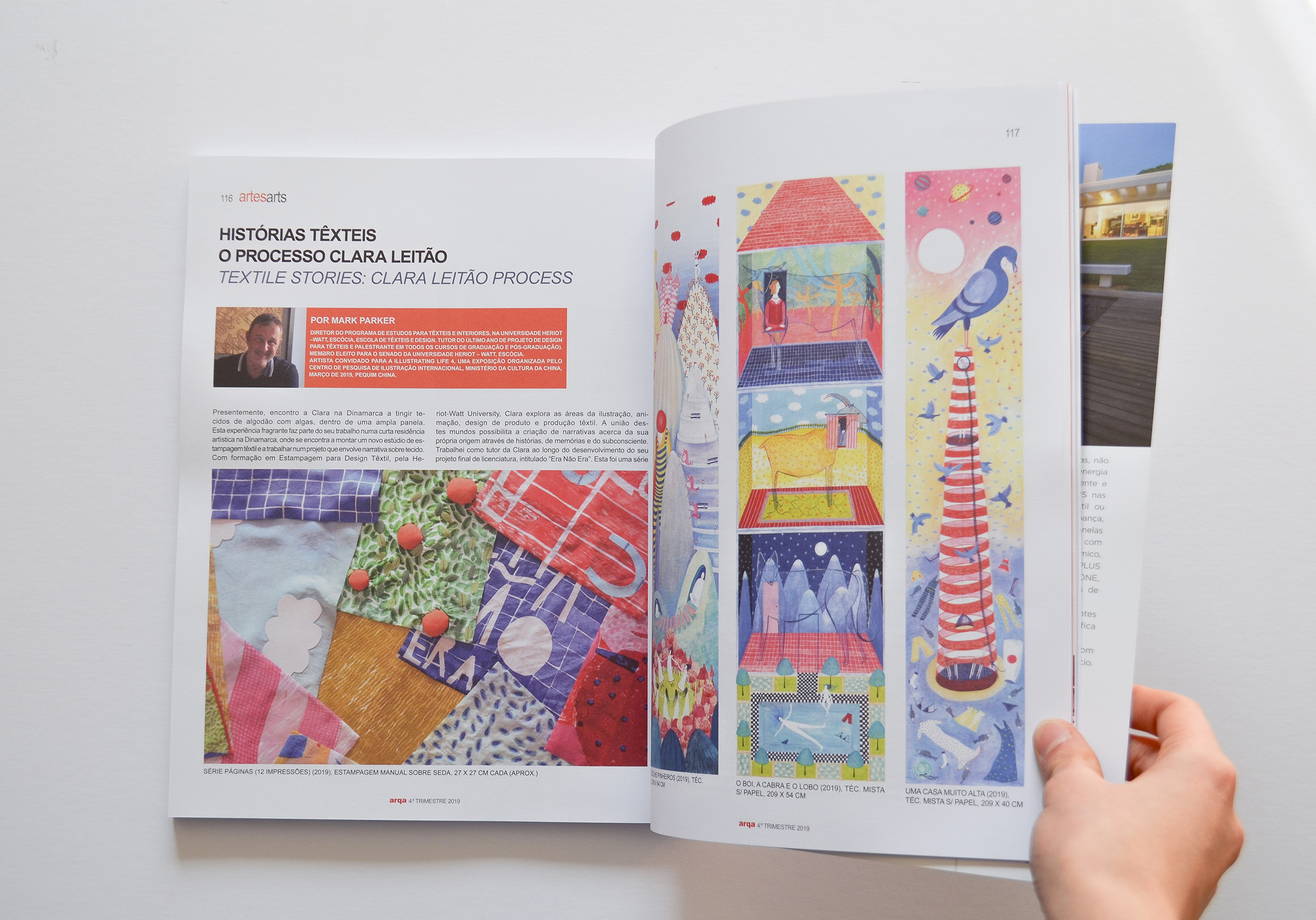 Textile Stories: Clara Leitão's Process; writing by Mark Parker; Arqa magazine (2019)