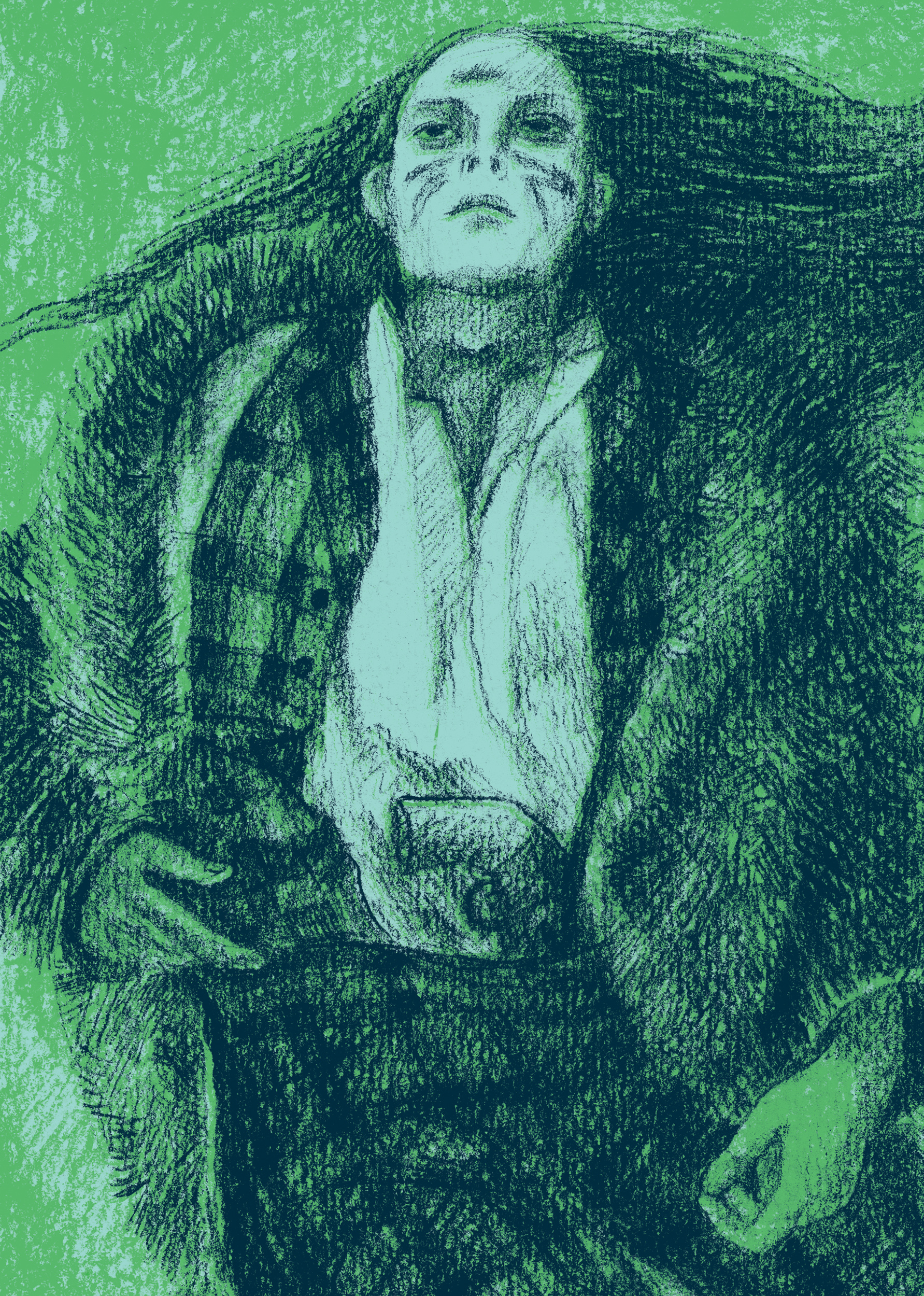 Dead Man. One of a series of illustrations to the book about Famous Accountants, May 2020