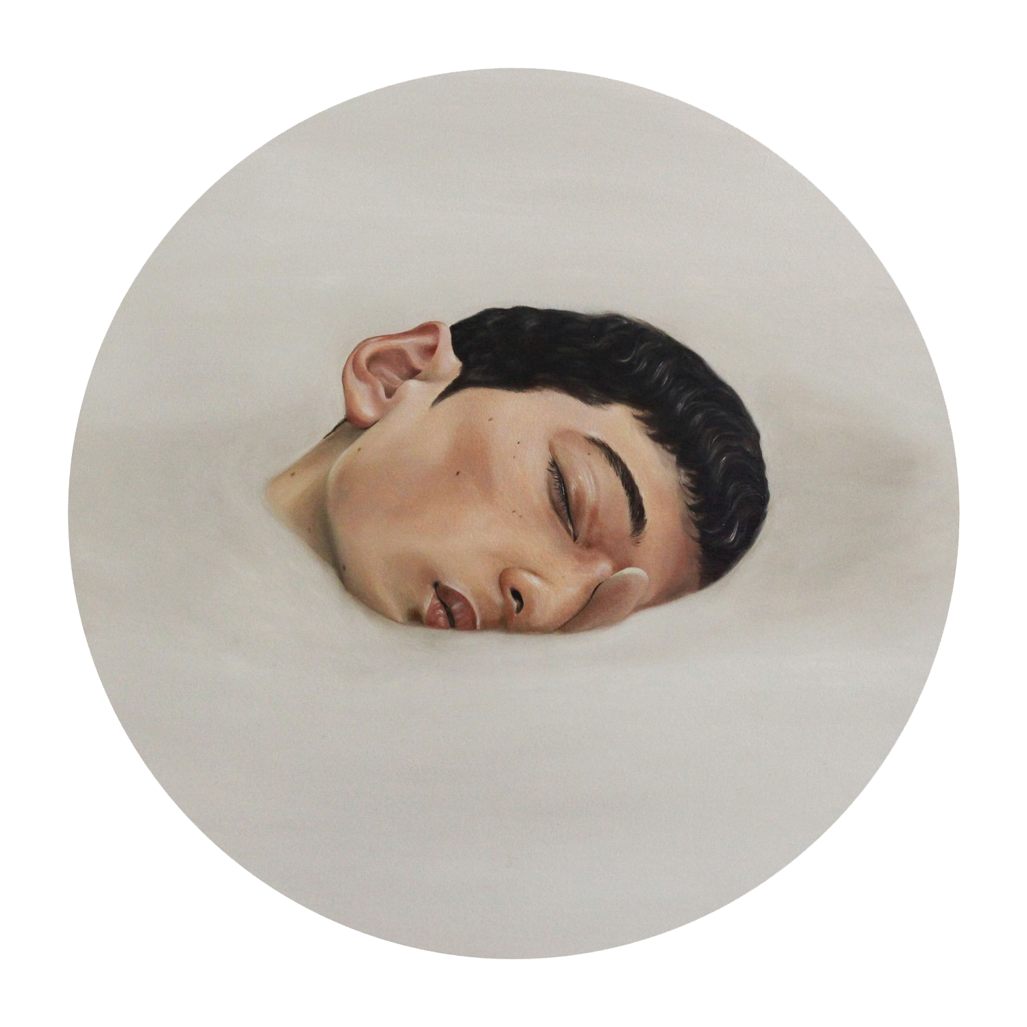 CC, Oil on Board, 406mm across, 2019