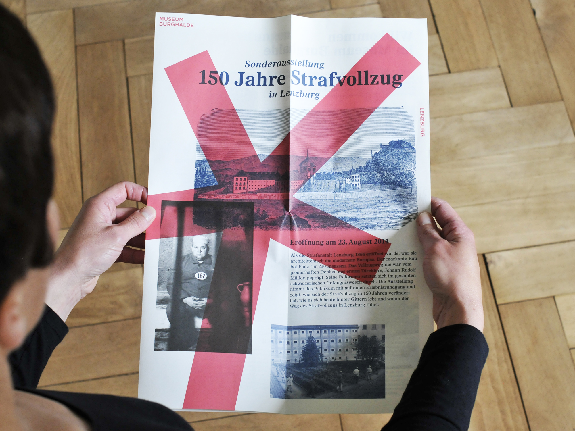 Gestaltungskonzept fürs Museum Burghalde, Faltflyer