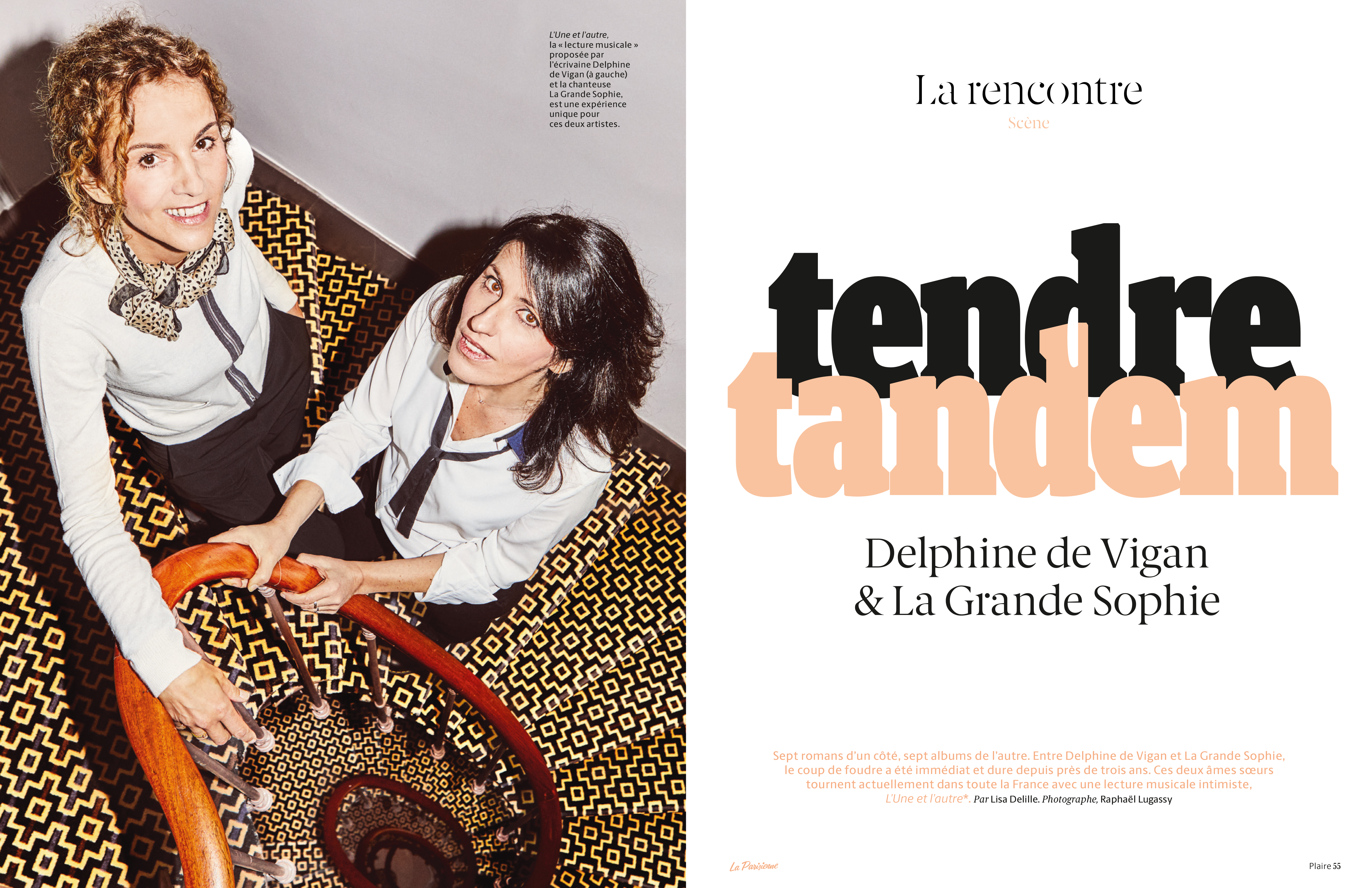 Delphine de Vigan et La Grande Sophie, photographiées par Raphaël Lugassy