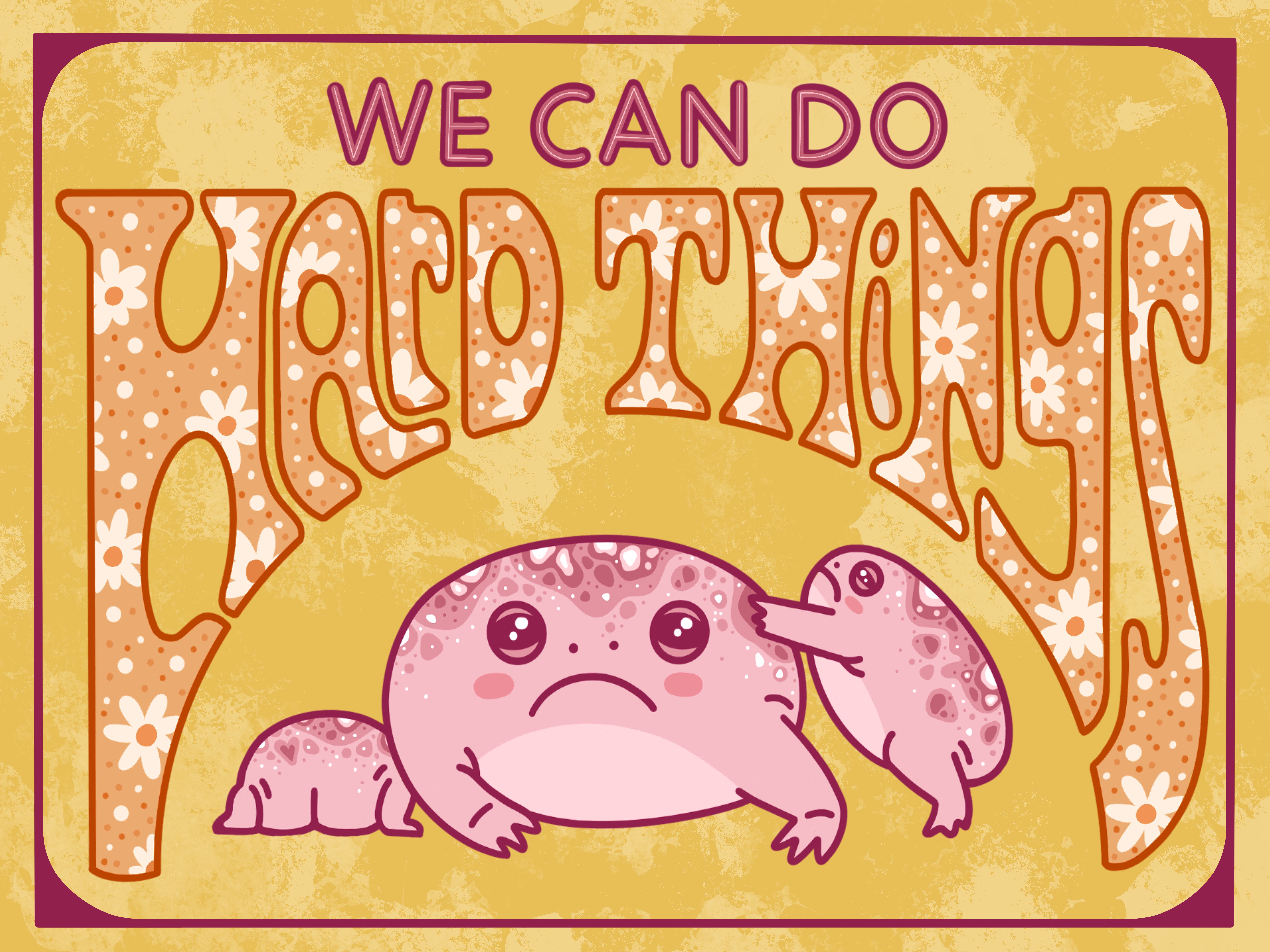 Motivational FrogsDigital, 18&rdquo;x 24&rdquo;, 2023
