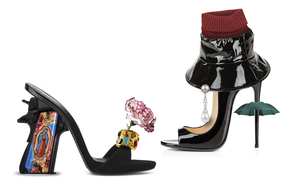  Photoshop Collages aka Shoe Frankensteins with images borrowed from the internet (a wide range of brands and sources) plus photographs taken by me.