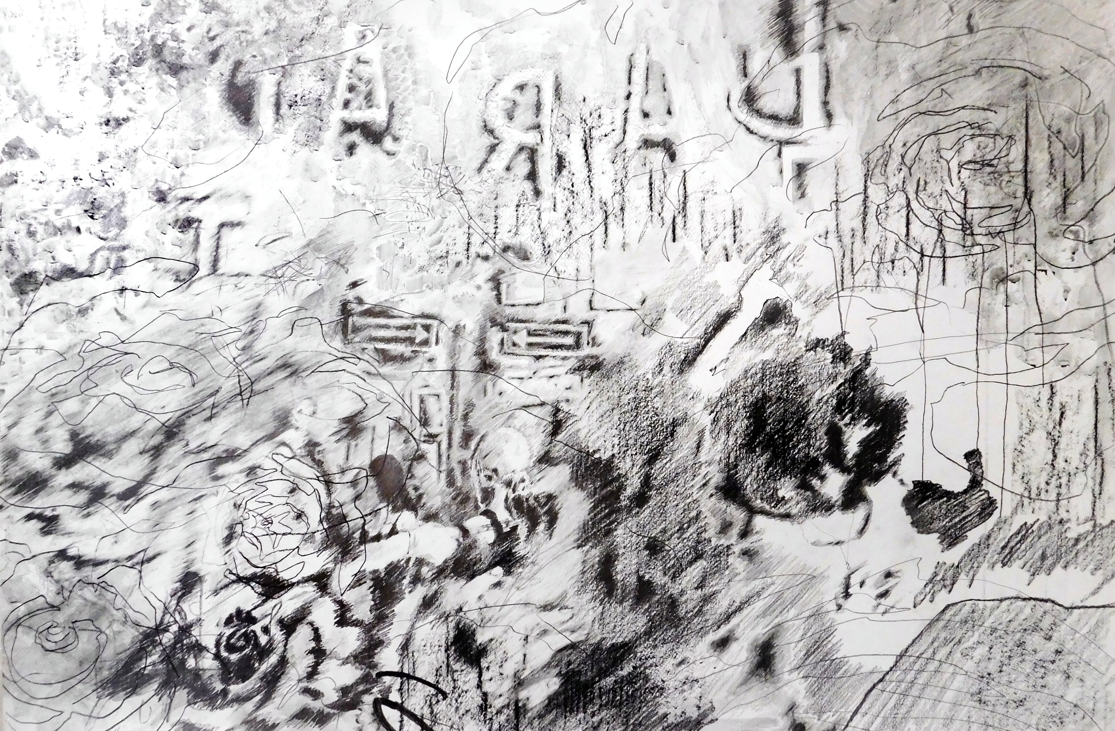 paradise dance hall (the white horse) | graphite on paper | 30 x 42 inches