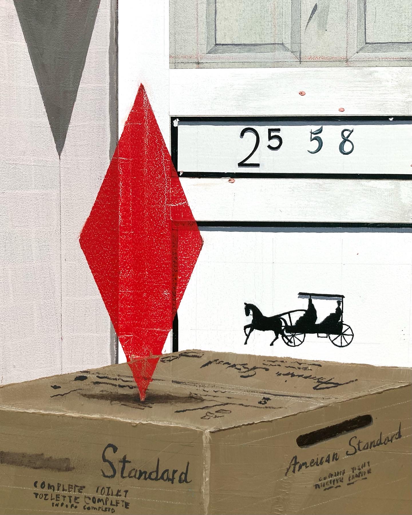 Pastoral No. 2 (Detail); Acrylic and Oil Paint on Canvas