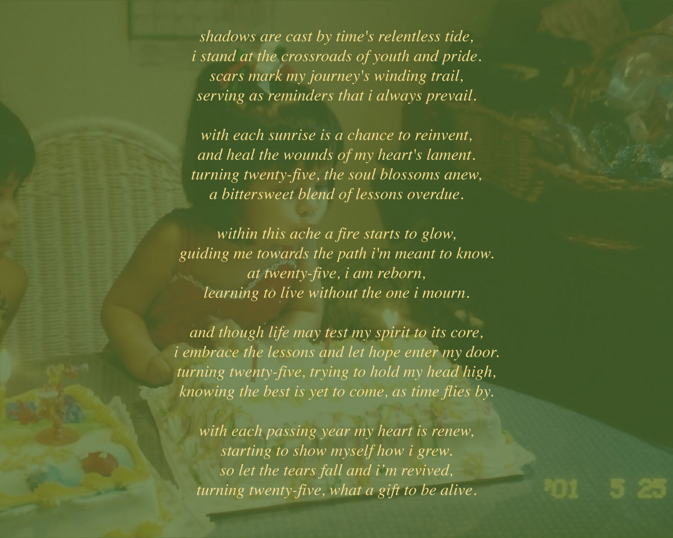 twenty-five on the twenty-fifth