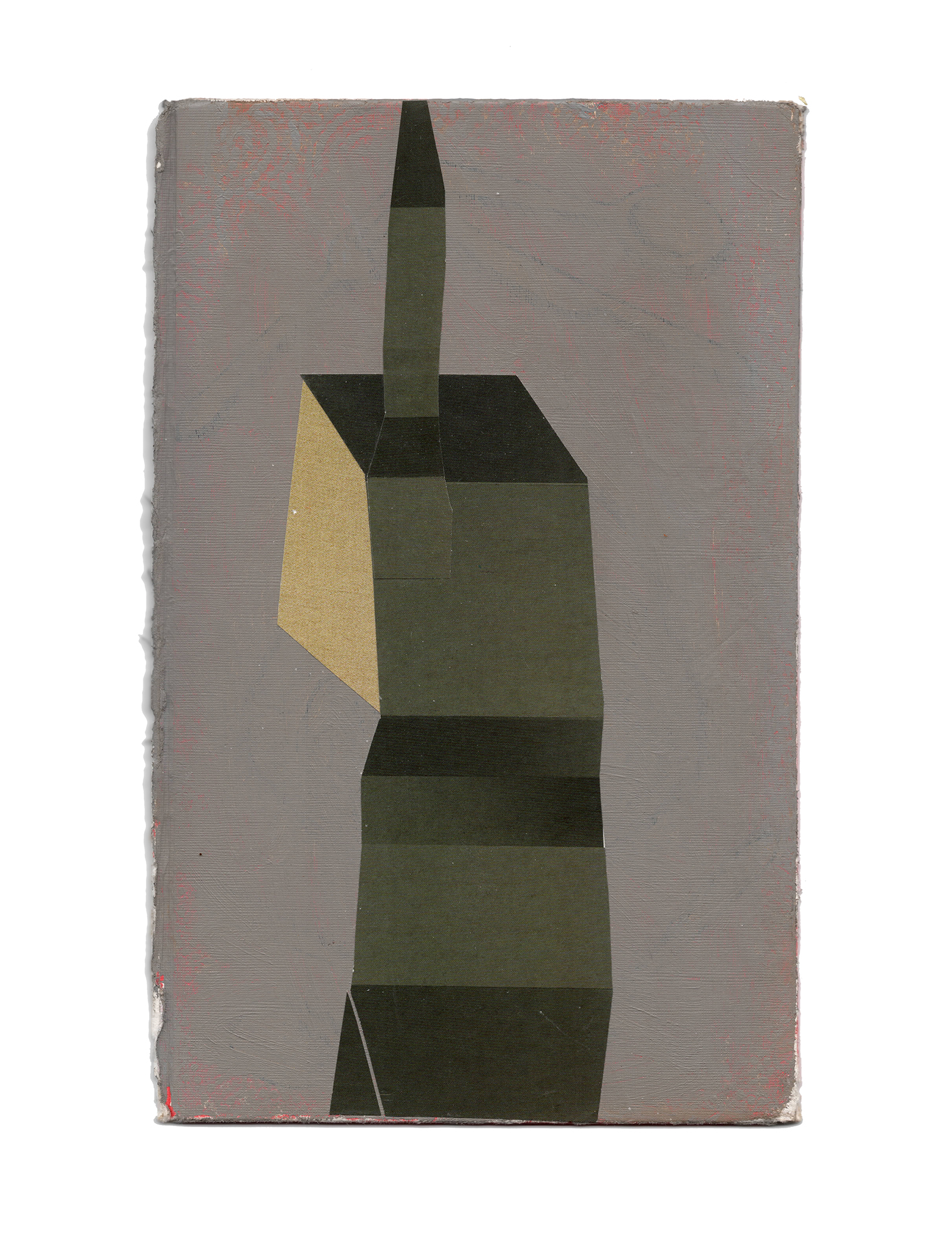 'Observatory' collage & acrylic on board