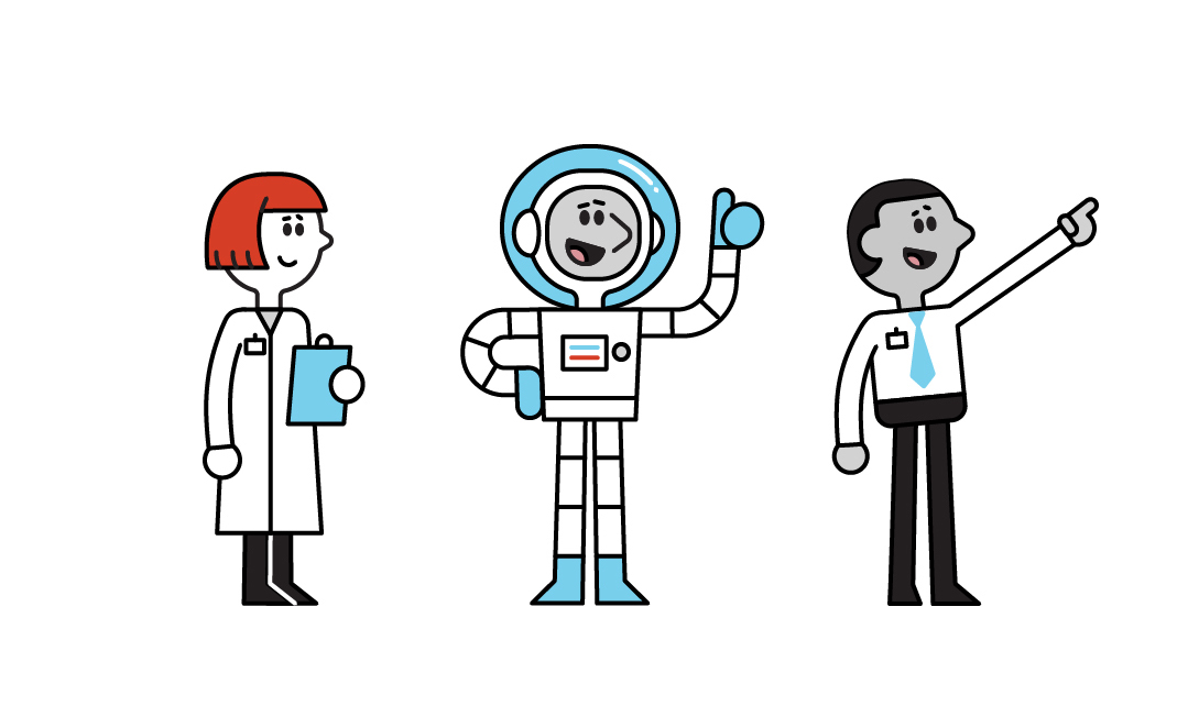 Main characters used for promotional materials.