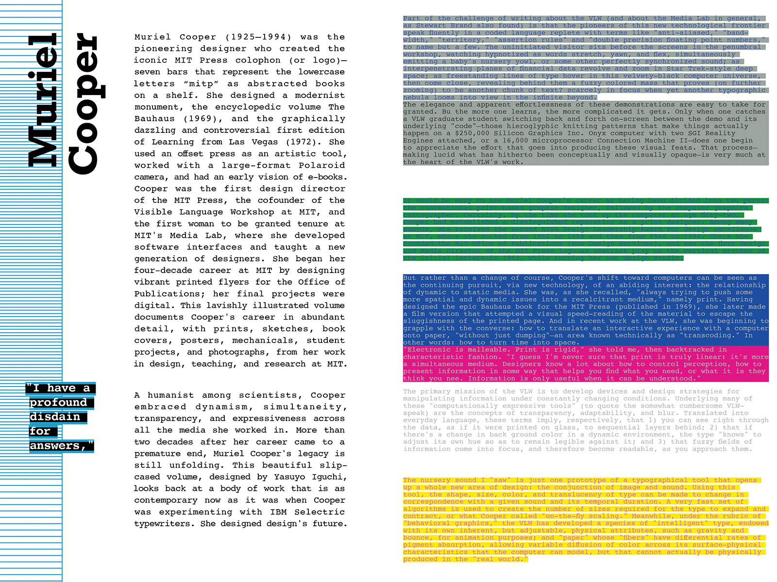 Brochure: 6' x 9', inkjet print, 8 pages, double-sided