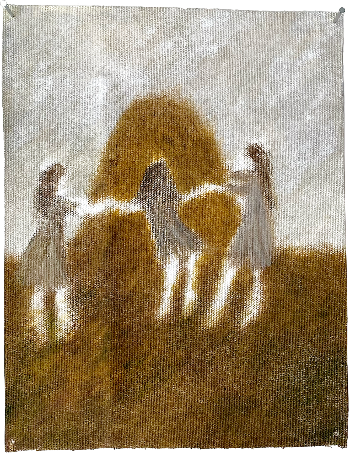 Lydia Freier &ndash; They Would Turn Into Something New, pt. 1, Oil on unstretched canvas, 7x9 in