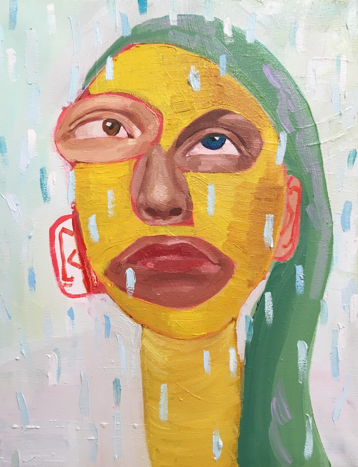 It Started To Snow, 2018, Oil on canvas