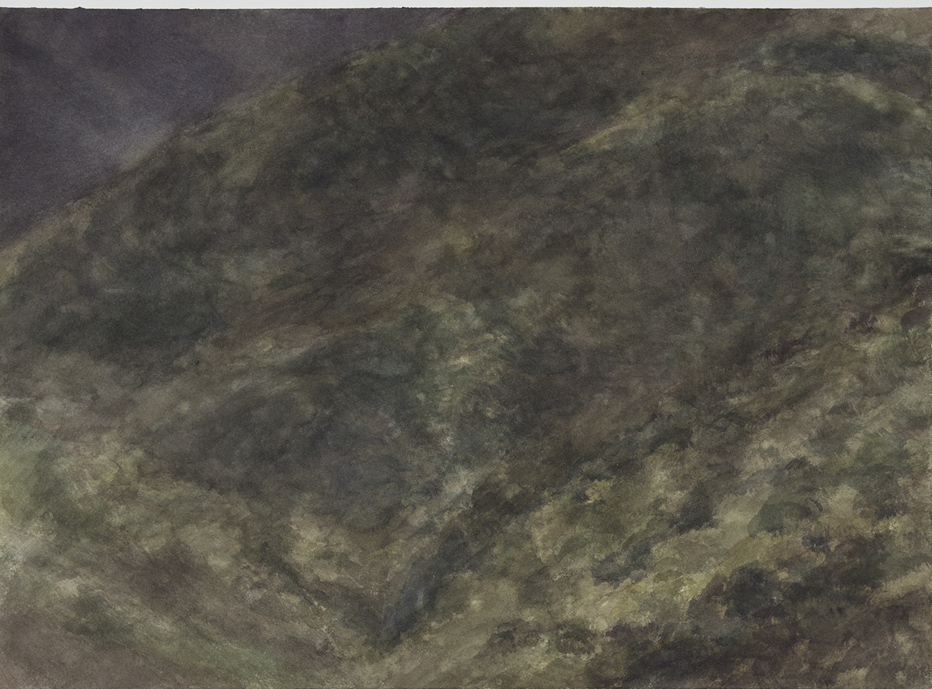 Versants, lumière, soir (I)aquarelle sur papier28 x 38 cm, 2024