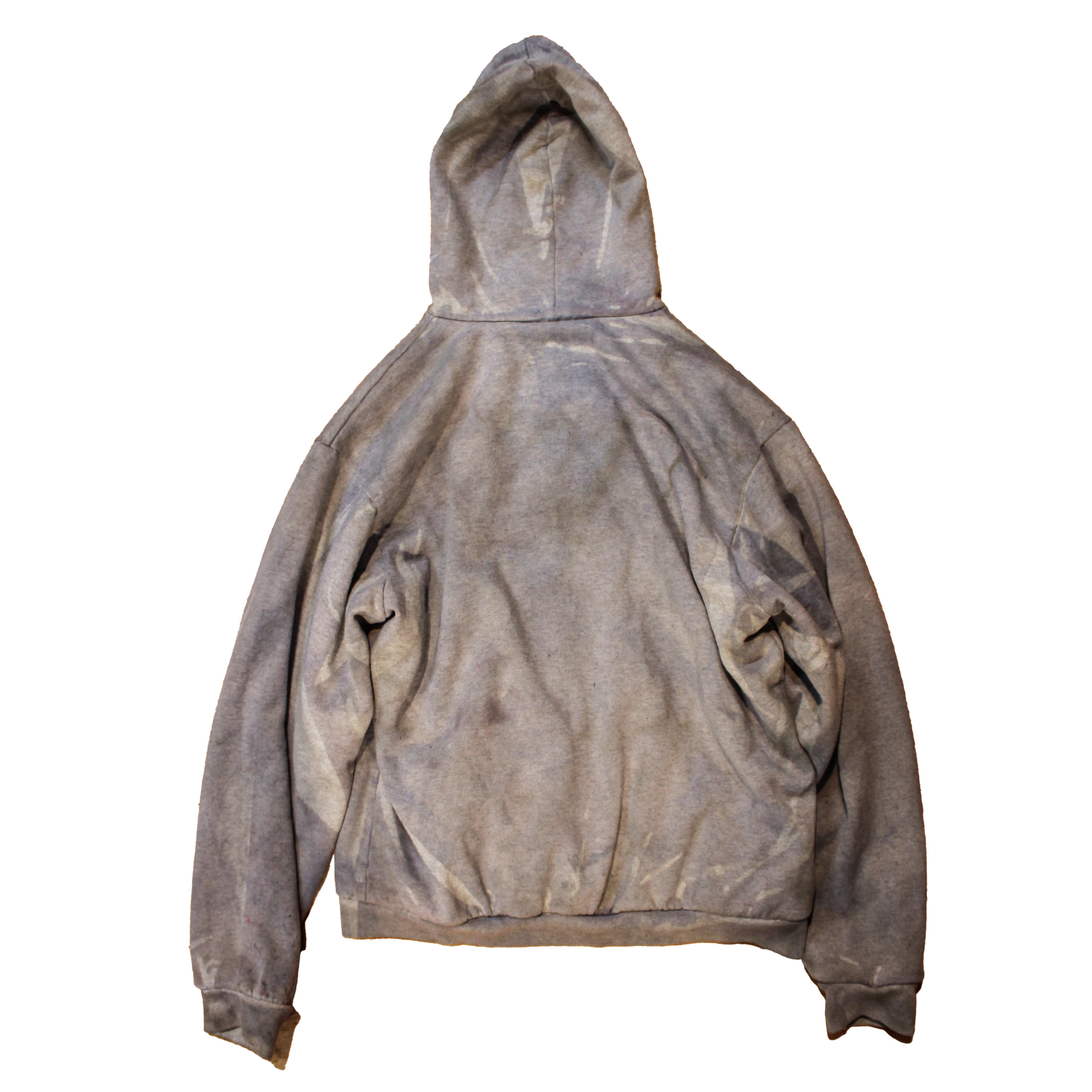 reclaimed vintage thermal lined hoodie allover printed with textile dye 