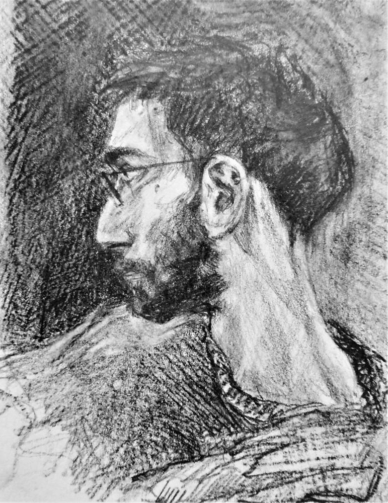 Umbe, pencil on paper, 5.5 x 4cm, £50