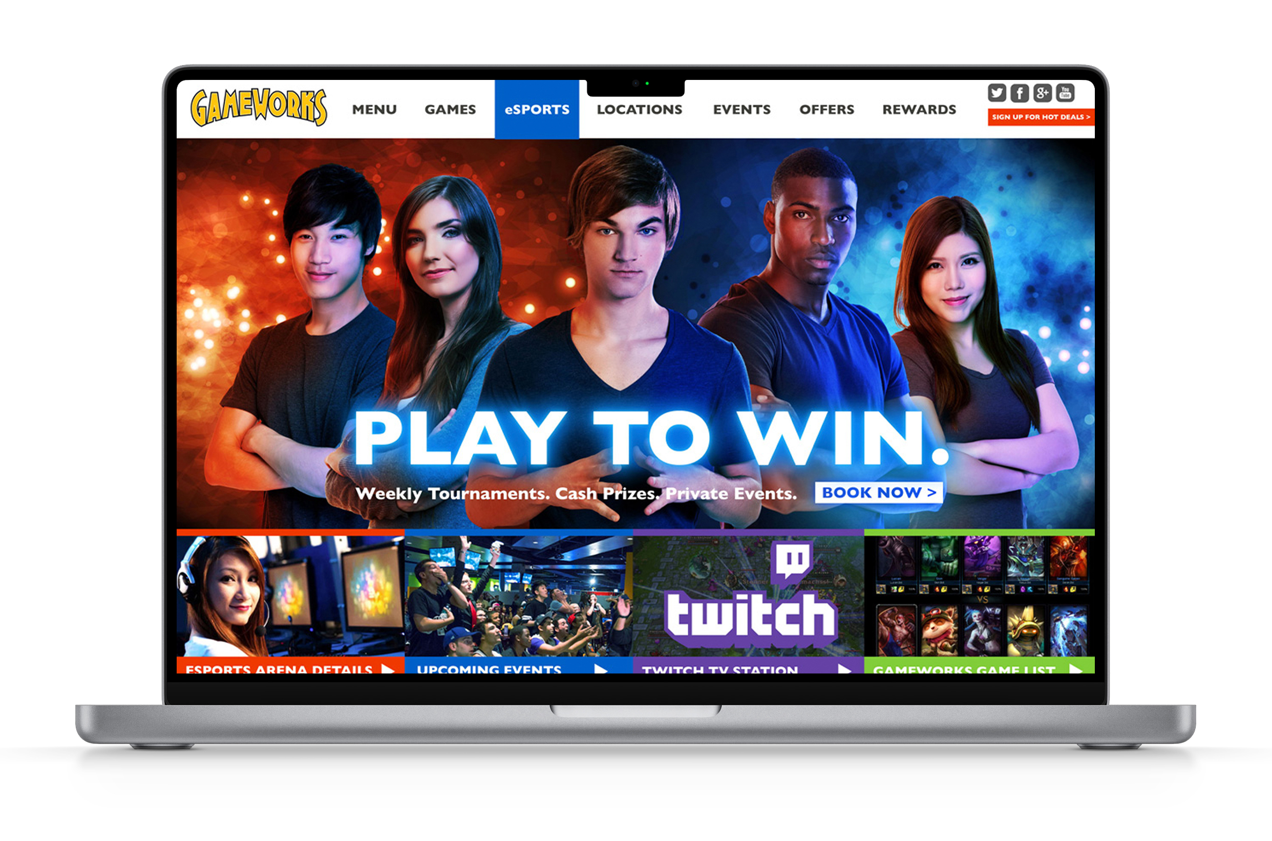 Gameworks Re-Brand Website Proposal & Social Media