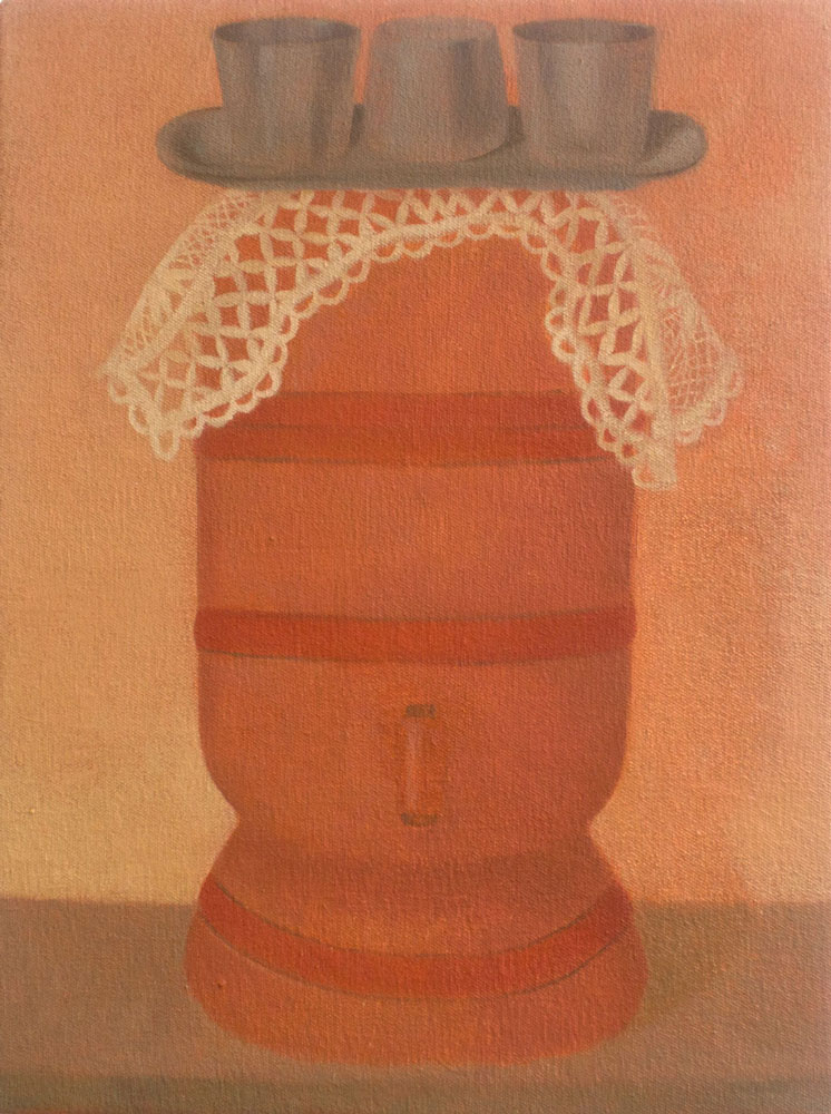 "Filtro de barro", 2022, óleo sobre tela