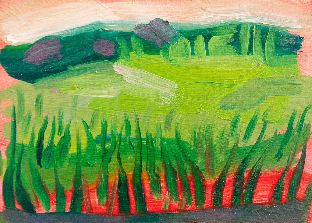 Marsh View, oil on panel, 5 x 7 inches, 2017.