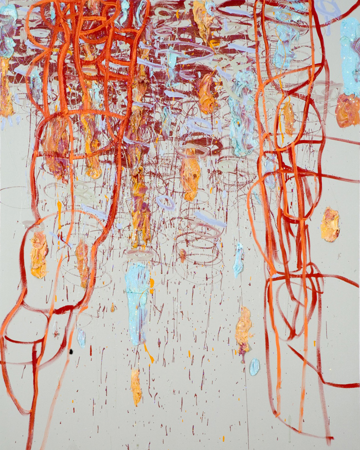 Halo 12, 2007, oil on canvas with crystallina powder, 60x48in