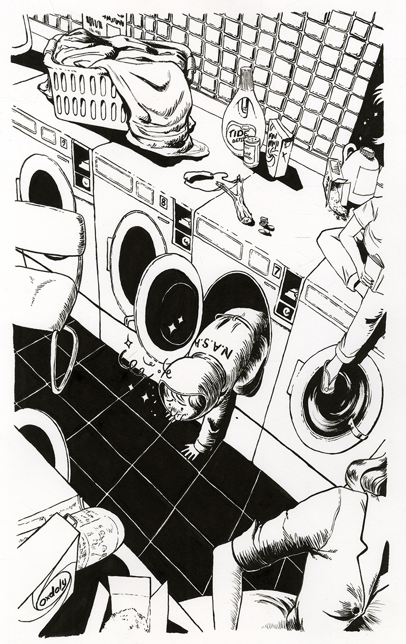 original brush and ink drawing