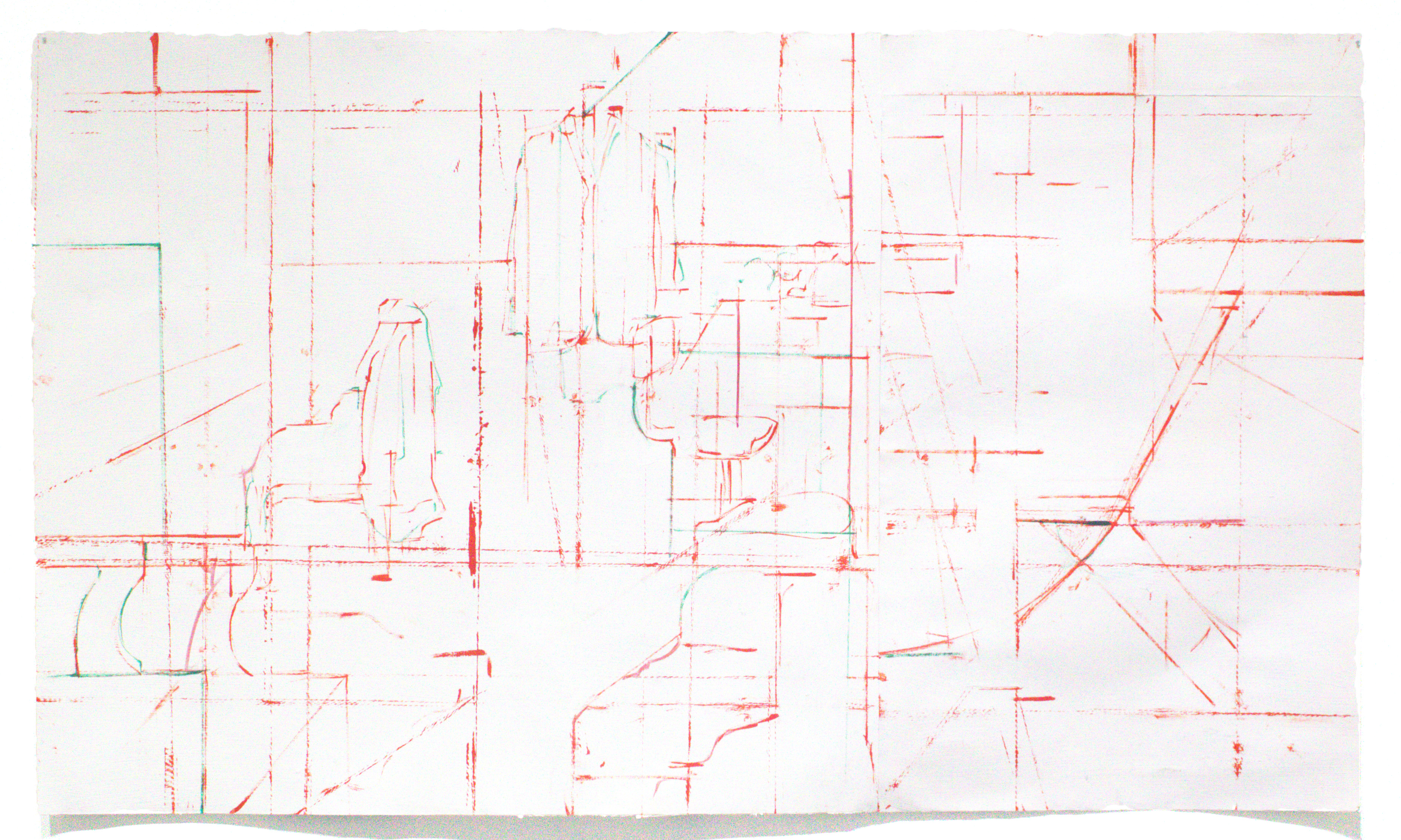 Remants I, Oil on Panel, 20 x 36, 2024