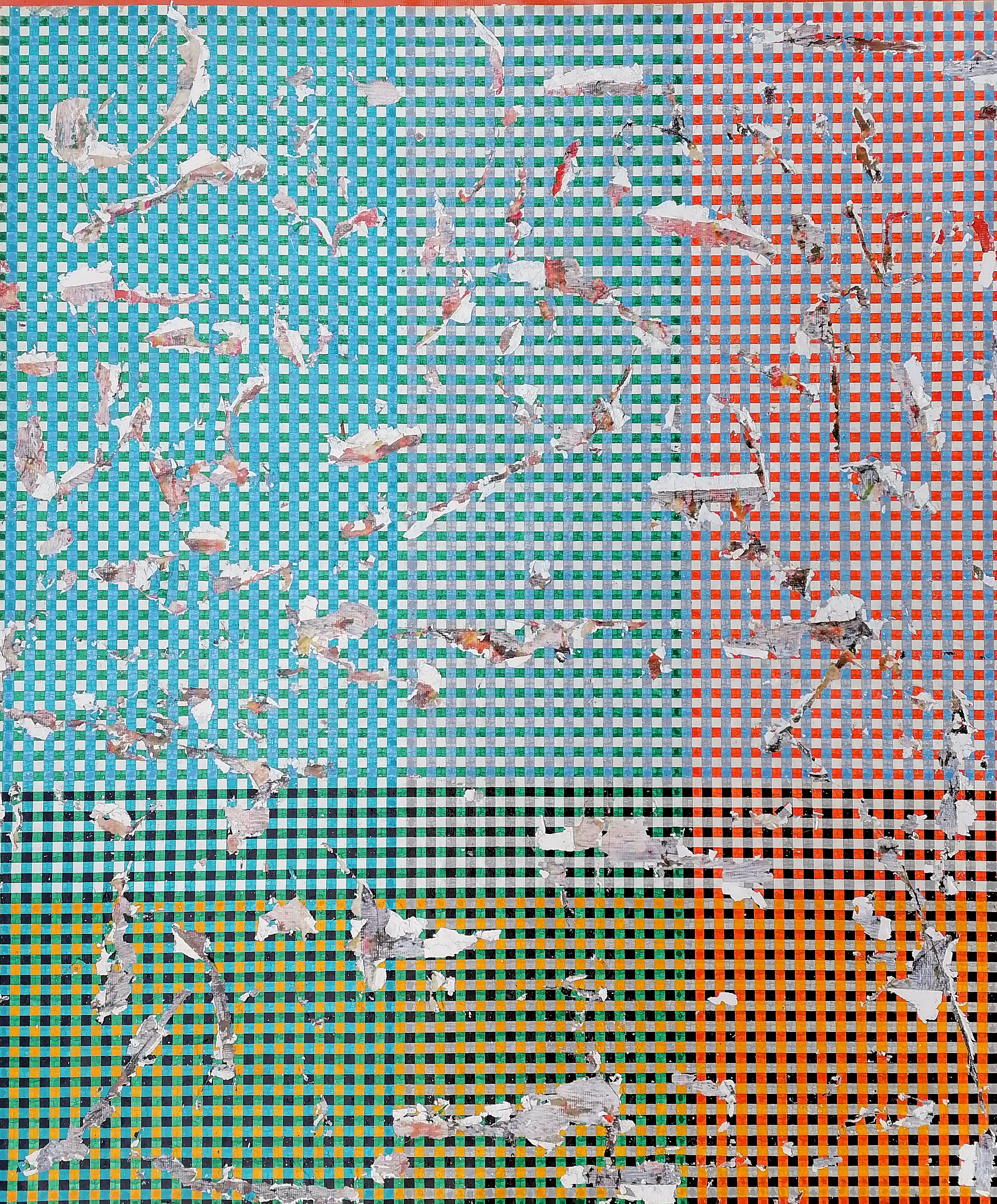 Ghost Painting (Cracked Category): September 22, 1972, 2022 Elastomeric paint and tinting medium on woven PVC fiber 182.9 × 152.4 cm — Price on request