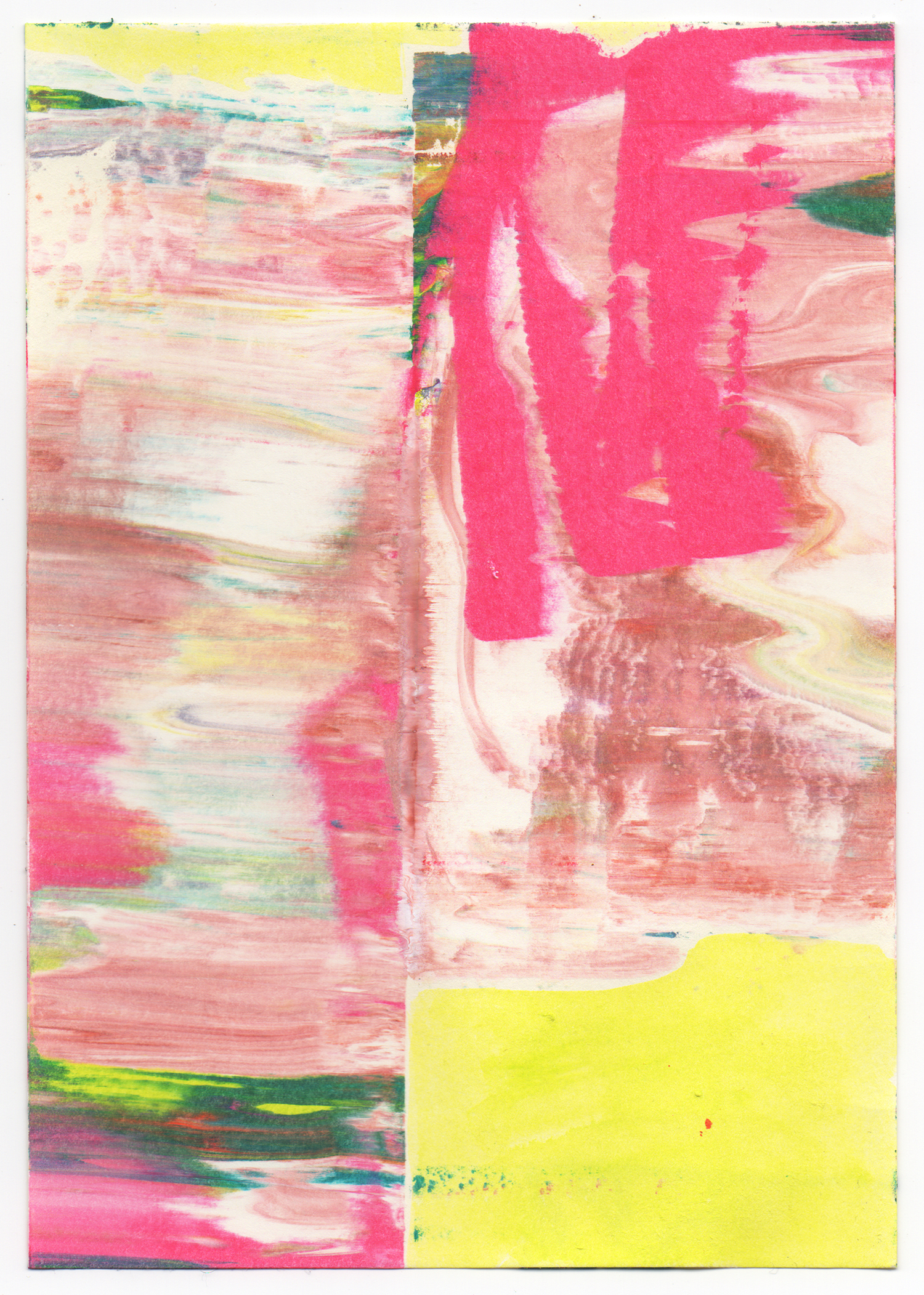 Untitled 438, 2018, Acrylic on paper, 21x14.8cm