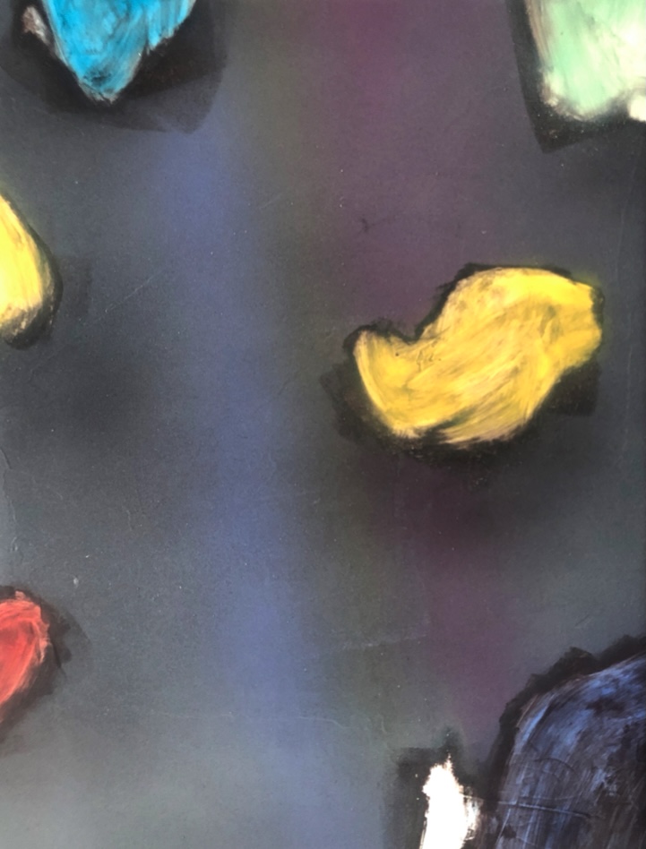 Light between the dust - Acrylic and oil on fabric, 53x41cm - 2022