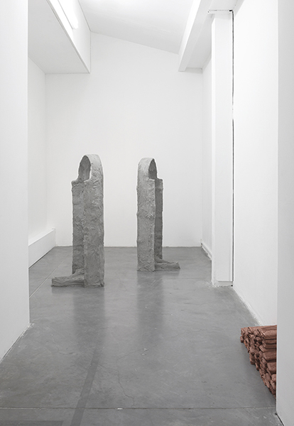 Springs, 2017, concrete, steel, burlap, glass, vaseline, egyptian loofah, hand towels, plaster, pigment