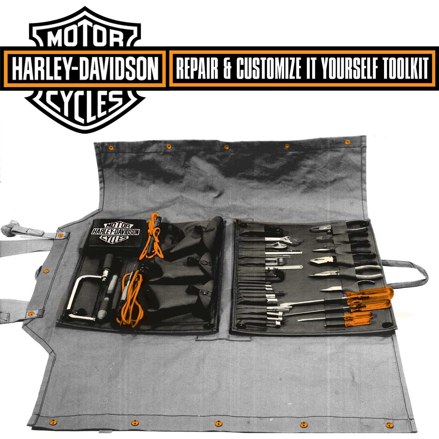 Gift Idea Pit Posse Harley Davidson Folding Tool Set 12 in 1 SAE Motorcycle Tool Harley Davidson Tools and Accessories 