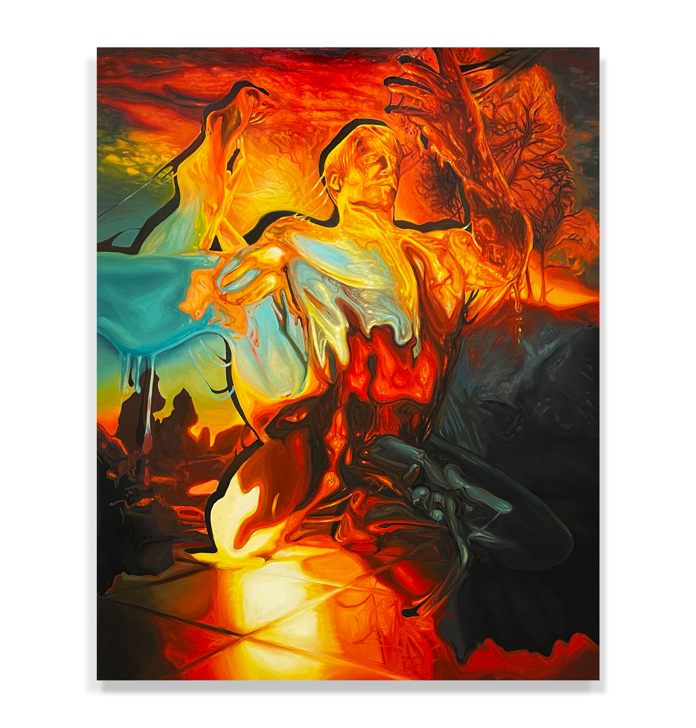 Seriously, in front of my dawning futurity??? (2021). Oil on Canvas. 62 x 50 x 2 in