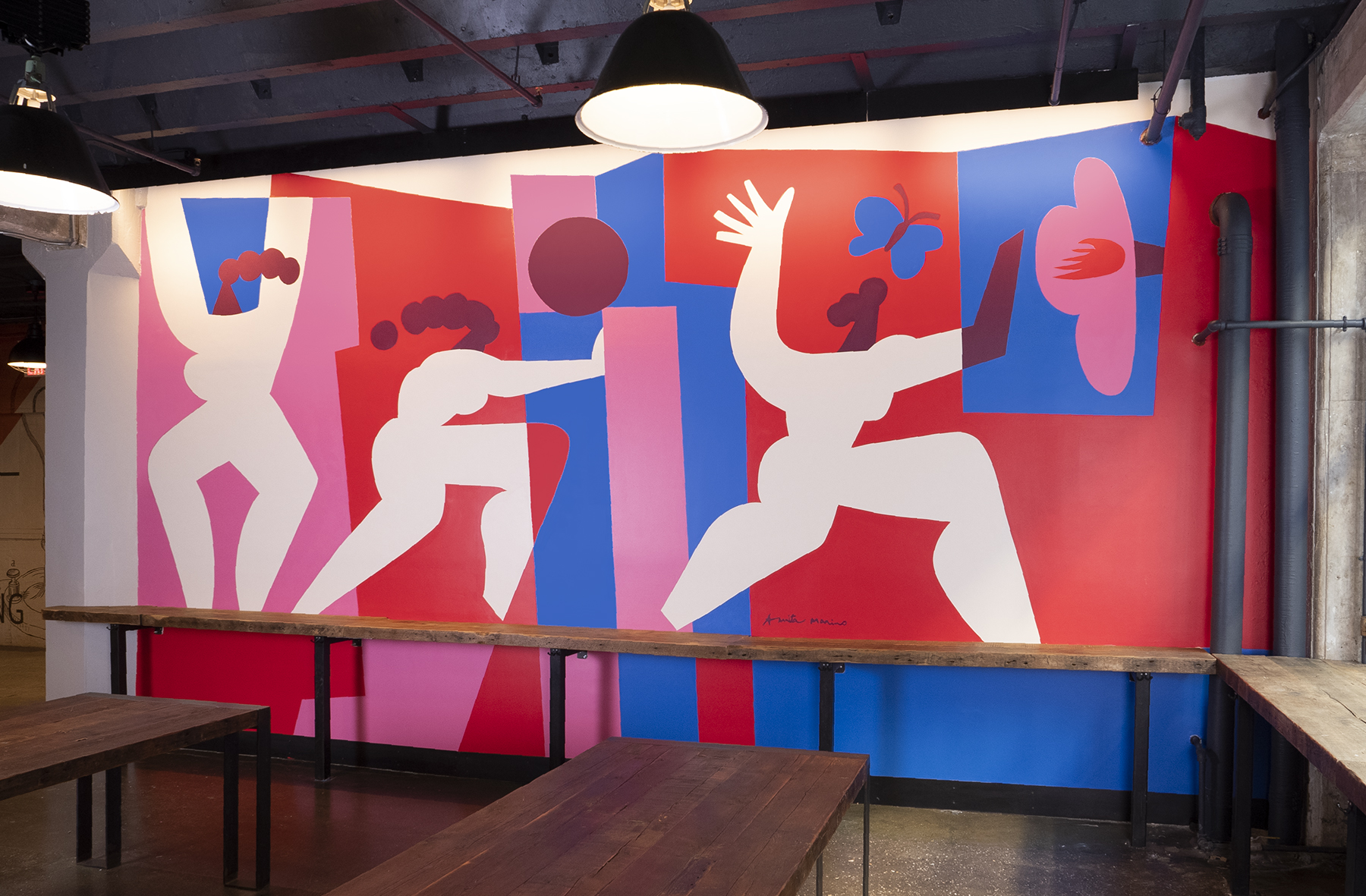 amrita marino x collisssion project mural : industry city, new york