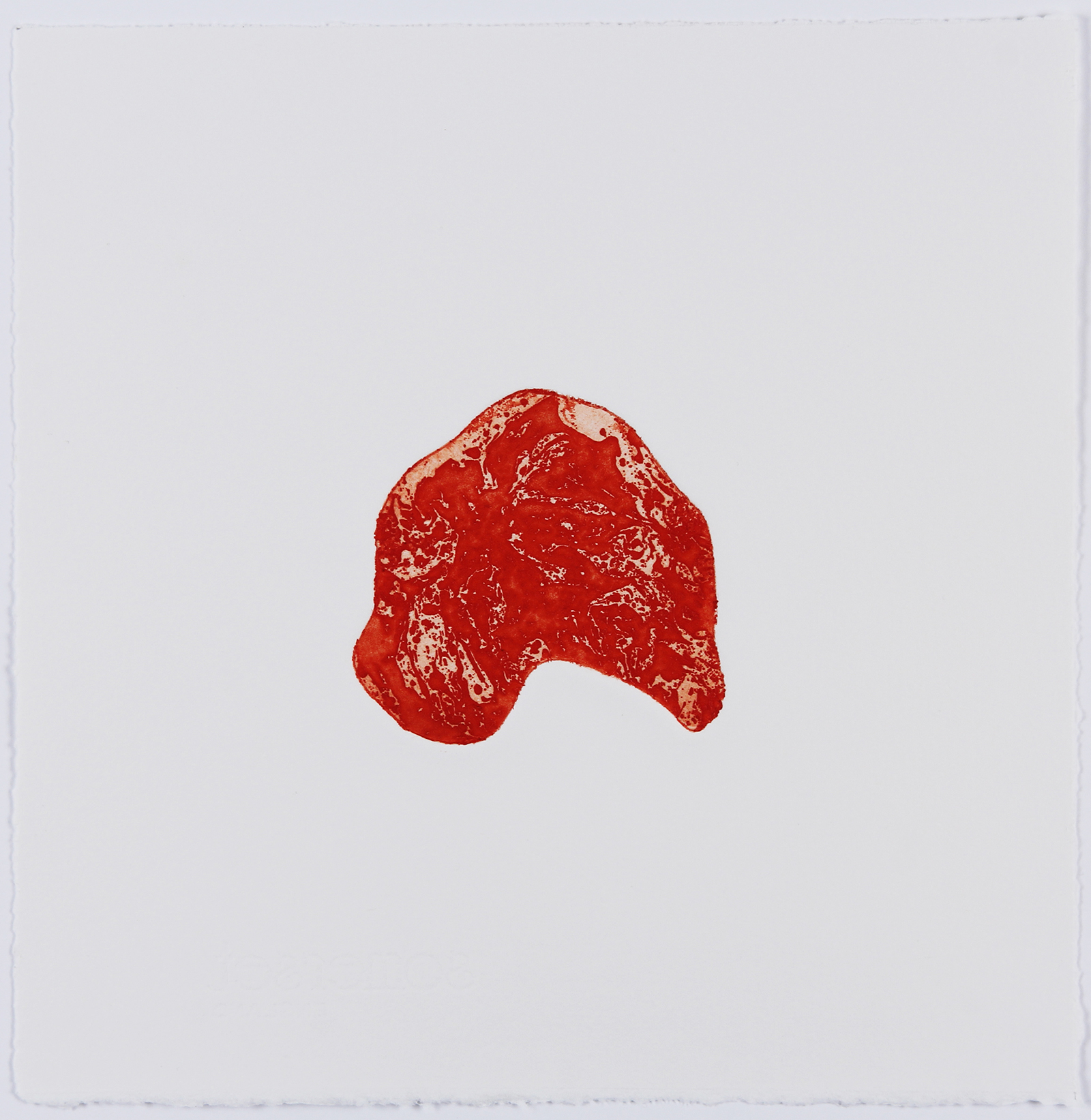 Xenophora X, 2021. Etching on Somerset Satin. 25 x 25cm. 1/2 Varied Edition.