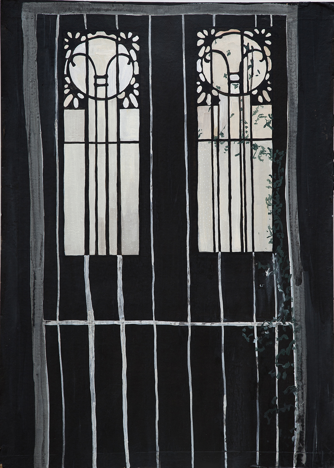 Rejas Aries, acrílico sobre cartón, 100 x 70 cm, 2019