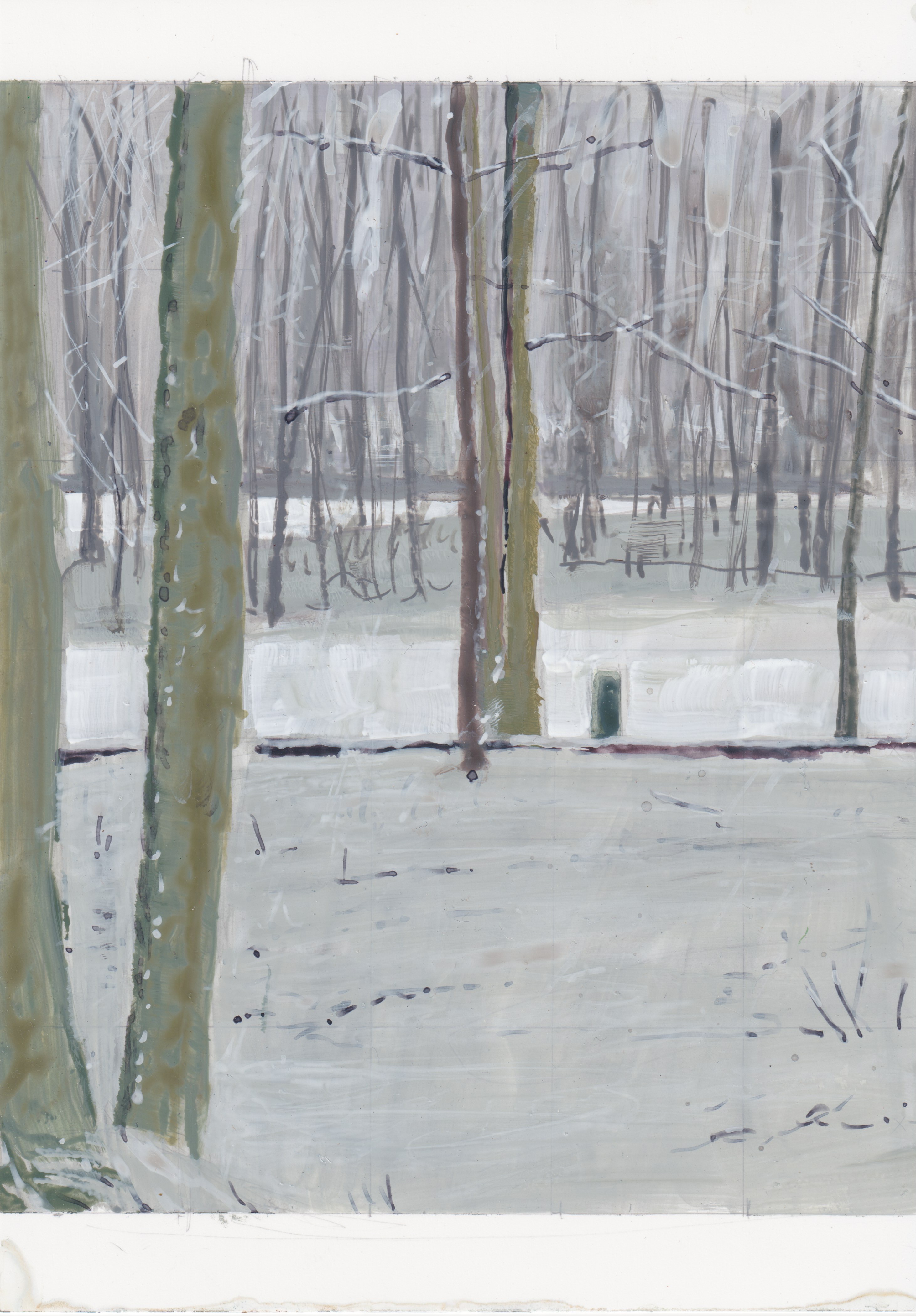 Study 2024_12.25; Acrylic Paint on Yupo Paper; 5x7 inches