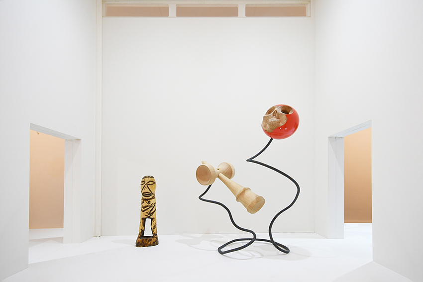 Without gravity, 2024, 23 x 39 x 24cm wood, metal