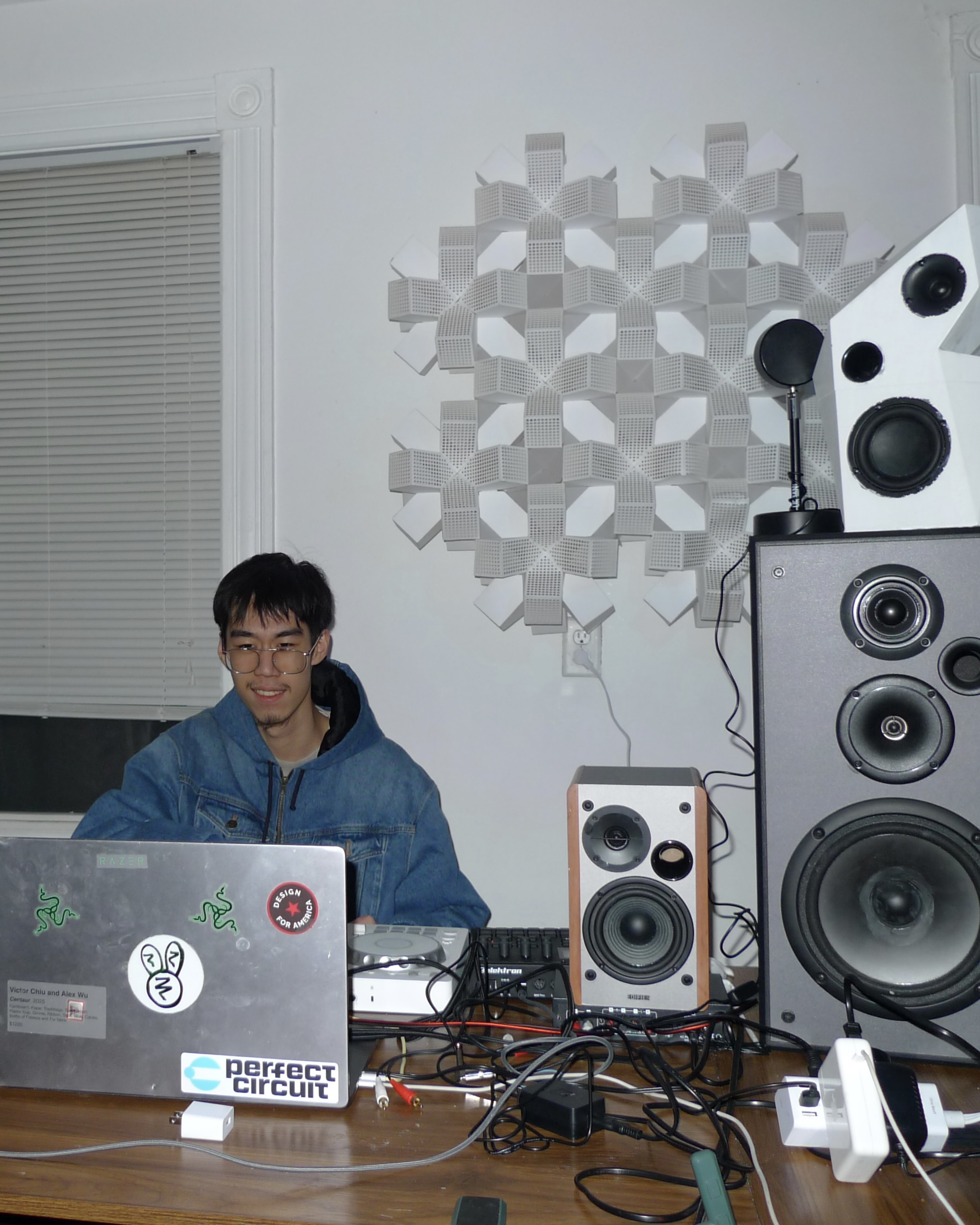 Victor Chiu, Teaching AssistantVictor Chiu is a painter whose work moves between material experimentation and electronic media. Currently, He is working on modular synthesizer, DIY sound objects and combining it with DAW such as Ableton Live and Max MSP to create sound pieces that transform spaces in real time. Through painting, installation, and sound design, his practice explores filtering, perception, and the instability of self in an image and media-saturated world. His work draws on absurdity and repetition to question how reality is constantly mediated and curated. His work has been exhibited at Angell Street Gallery (Providence). He is currently pursuing a Bachelor of Fine Art in painting at RISD.︎︎︎ victorchiu.com