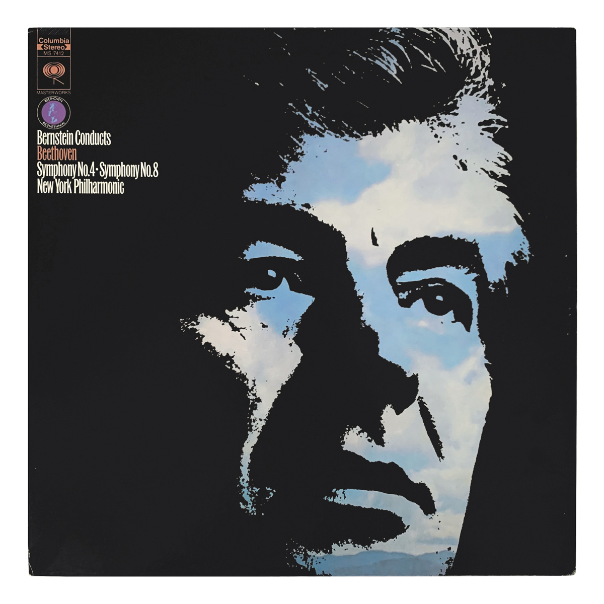 Columbia Masterworks MS 7412 Ludwig van Beethoven - Symphony No.4 in B flat major, Op.60; Symphony No.8 in F major, Op.93 New York Philharmonic - Leonard Bernstein Design: Bob Cato (photography) | Nereus Bell (design)