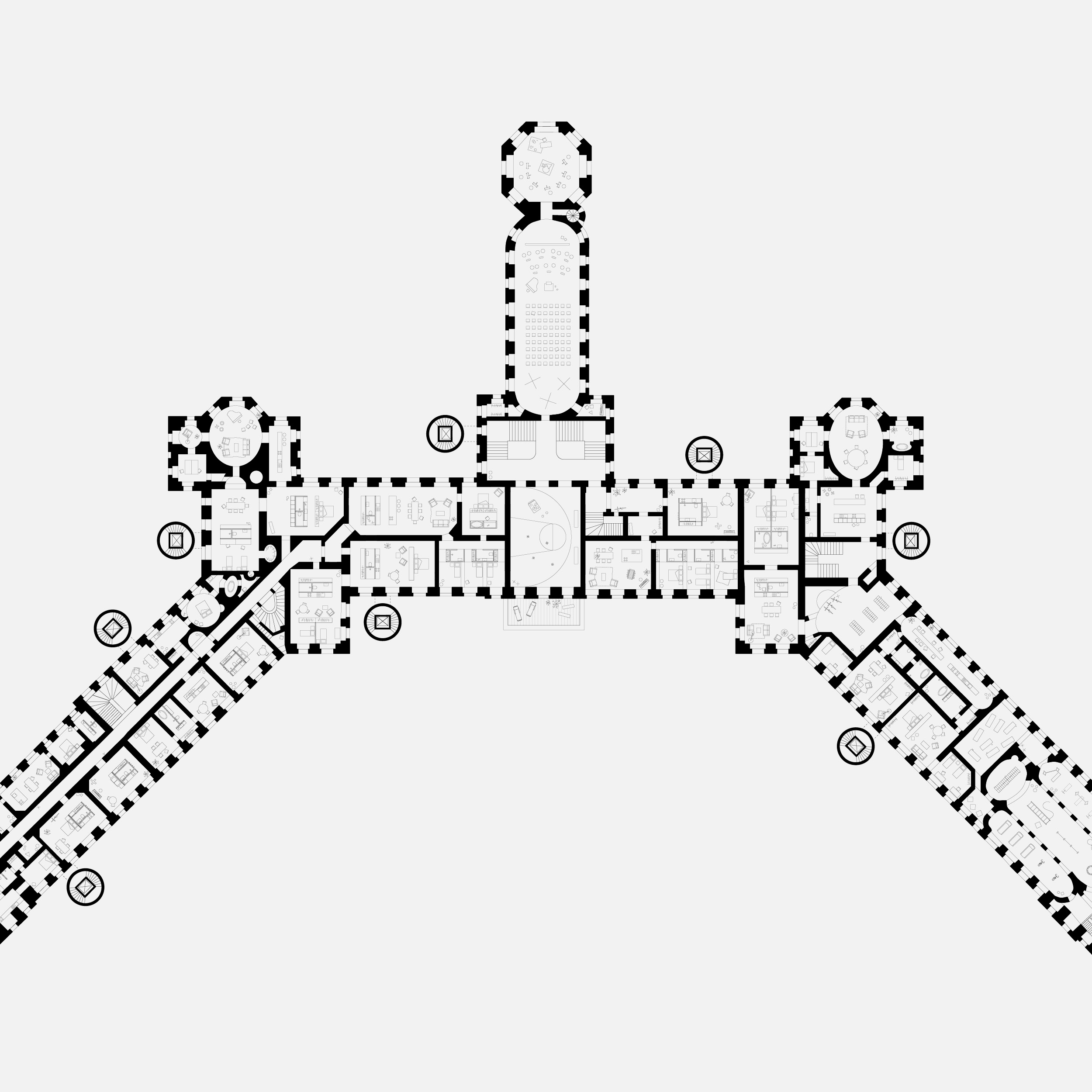 WOHNEN IM DENKMAL, Design Study for the Conversion of the Karlsruhe Palace into Living Space, Karlsruhe / DE, 2022