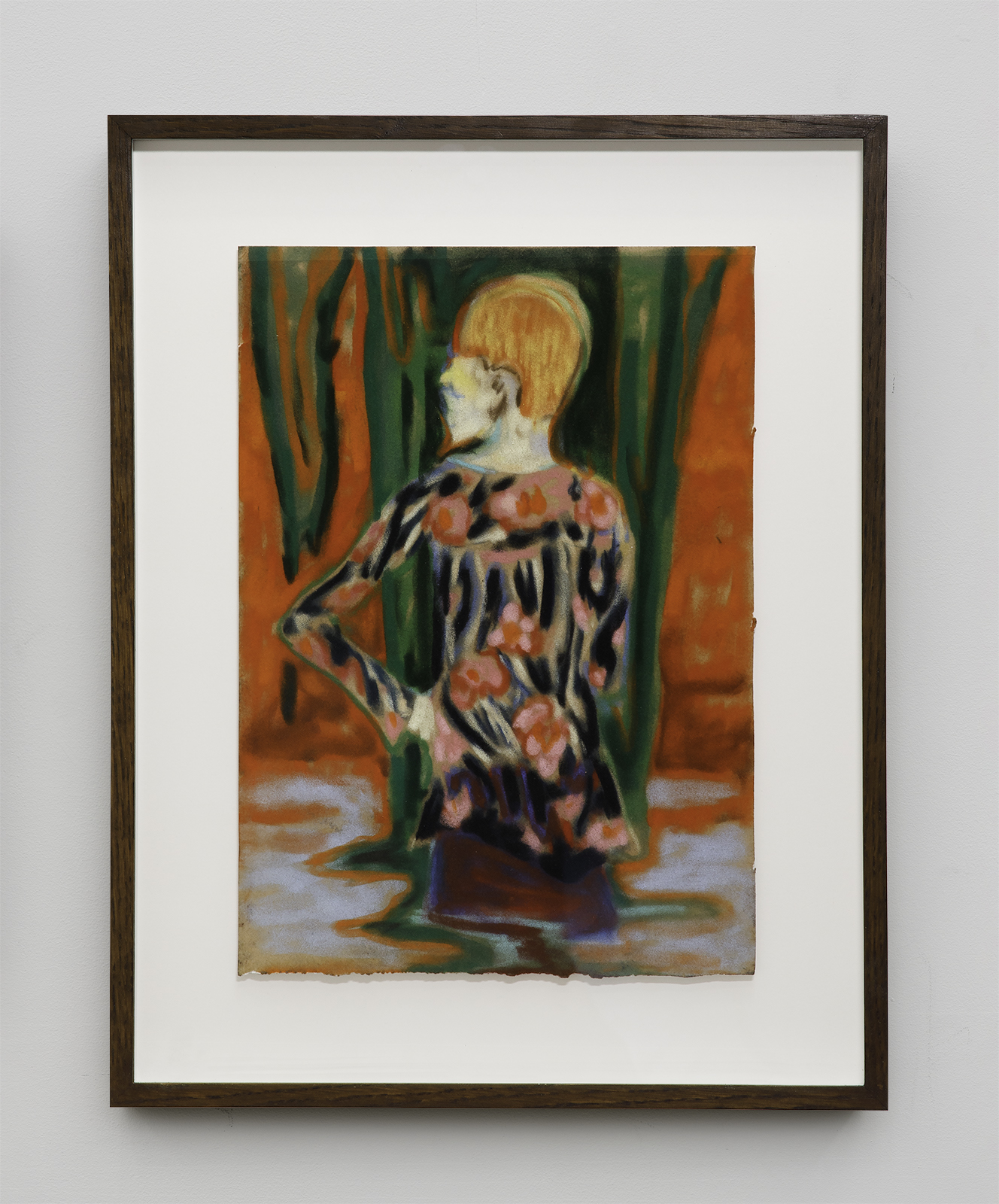 Study for ‘Death (Here Where the Land Subsides) no.1, 2023, pastel on Hahnemühle Velour, 35 x 25 cm (13 3/4 x 9 7/8 in)