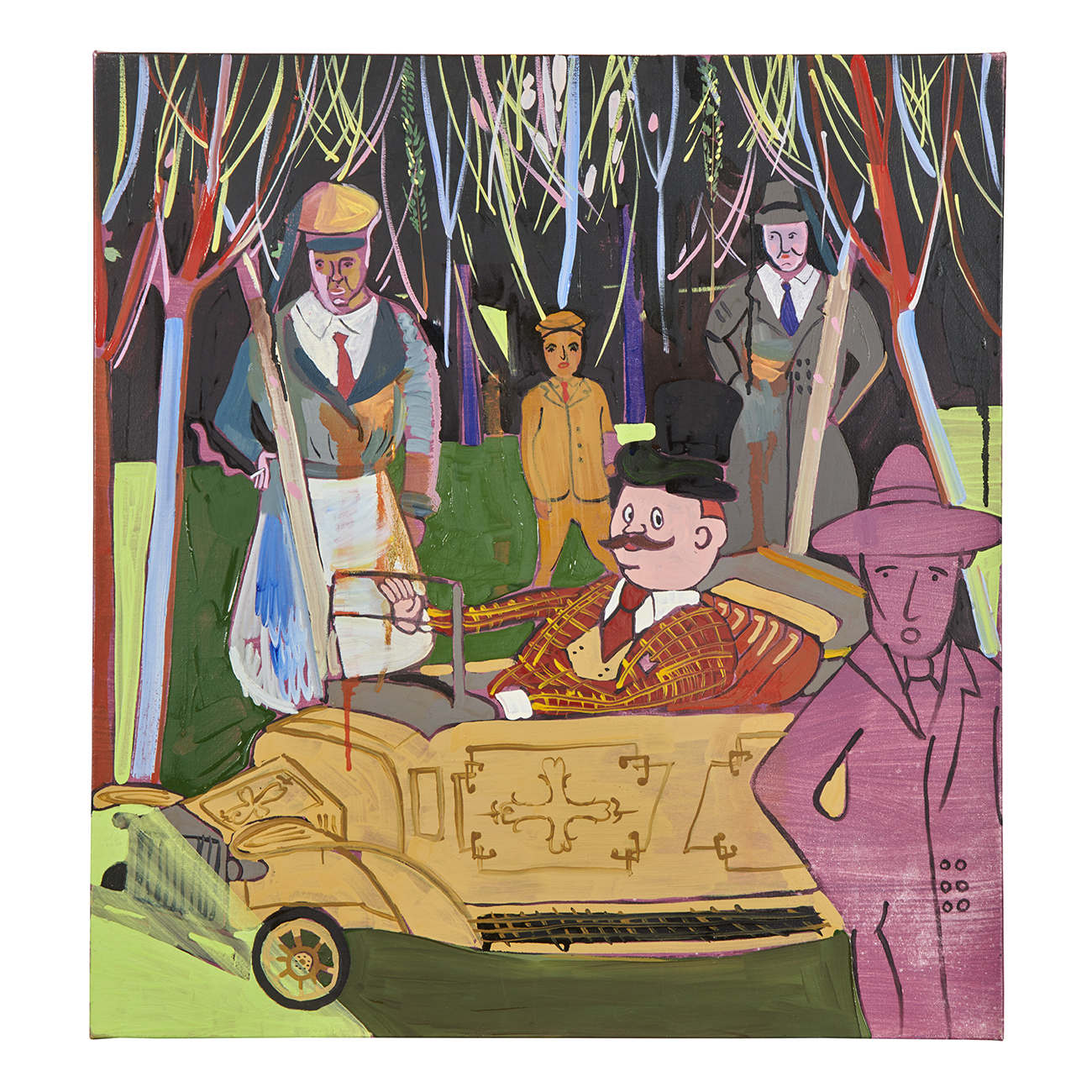 Monopoly (study), 201424 x 22 in.Oil and mica on canvas