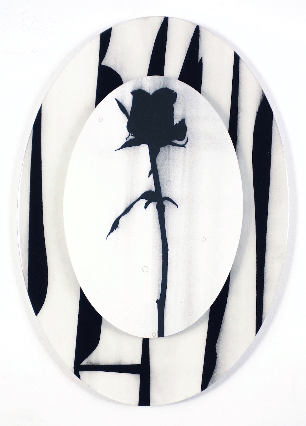 Untitled 2016, acrylic, pencil and epoxy resin on paper/aluminium, 36 x 25 cm