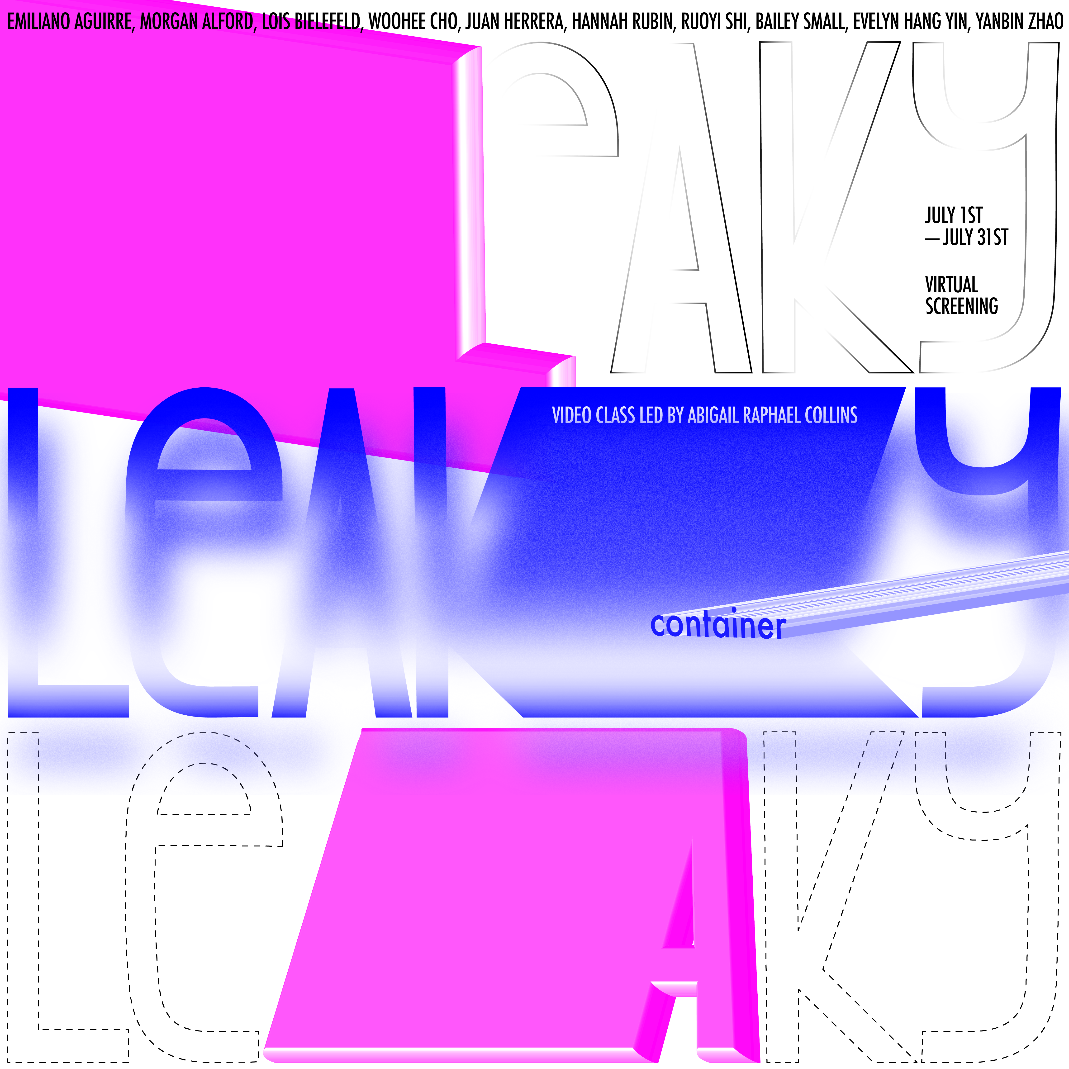 Leaky Container, exhibition poster