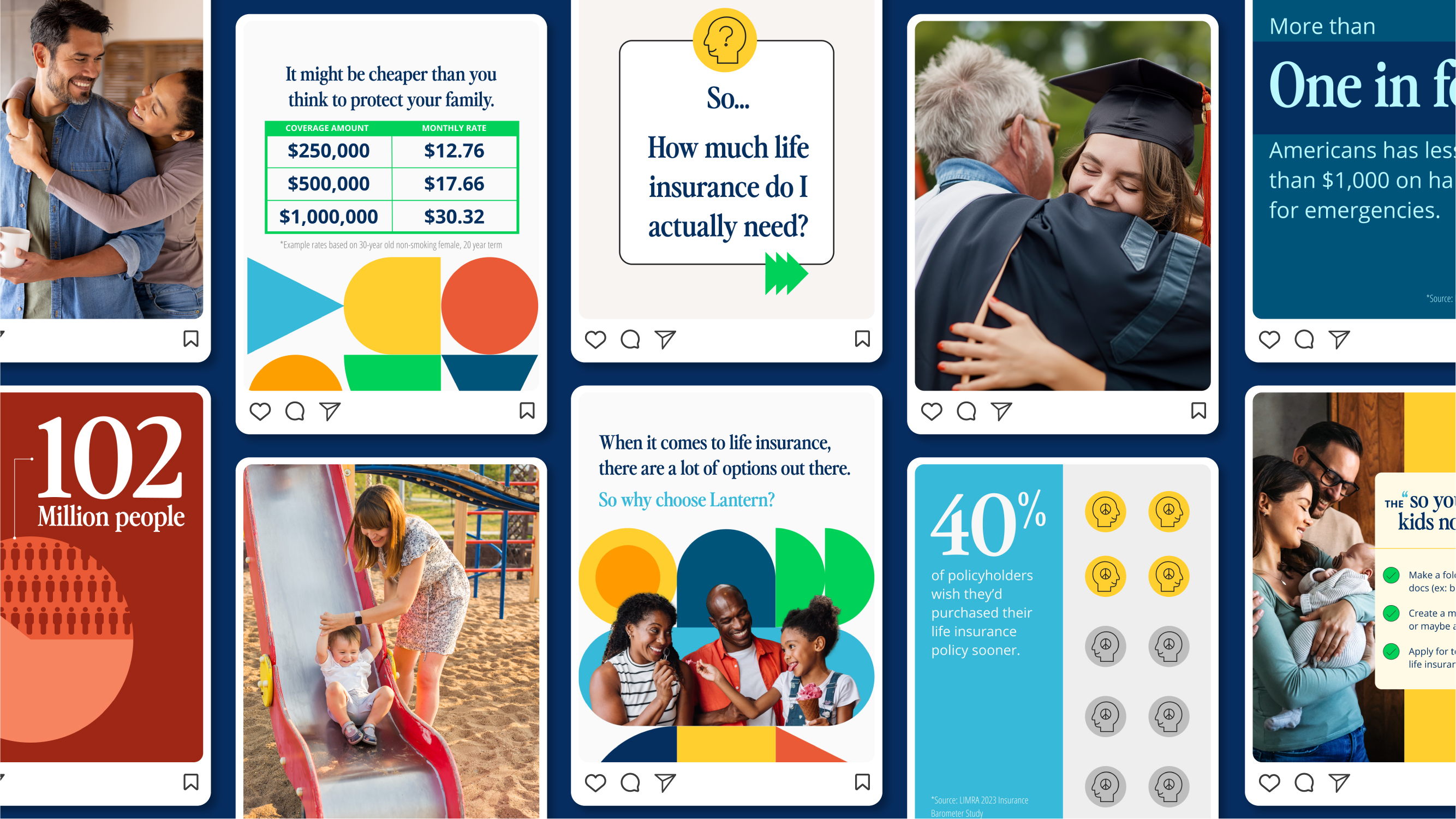 I created a series of Instagram posts and carousels so the team could have months of content ready