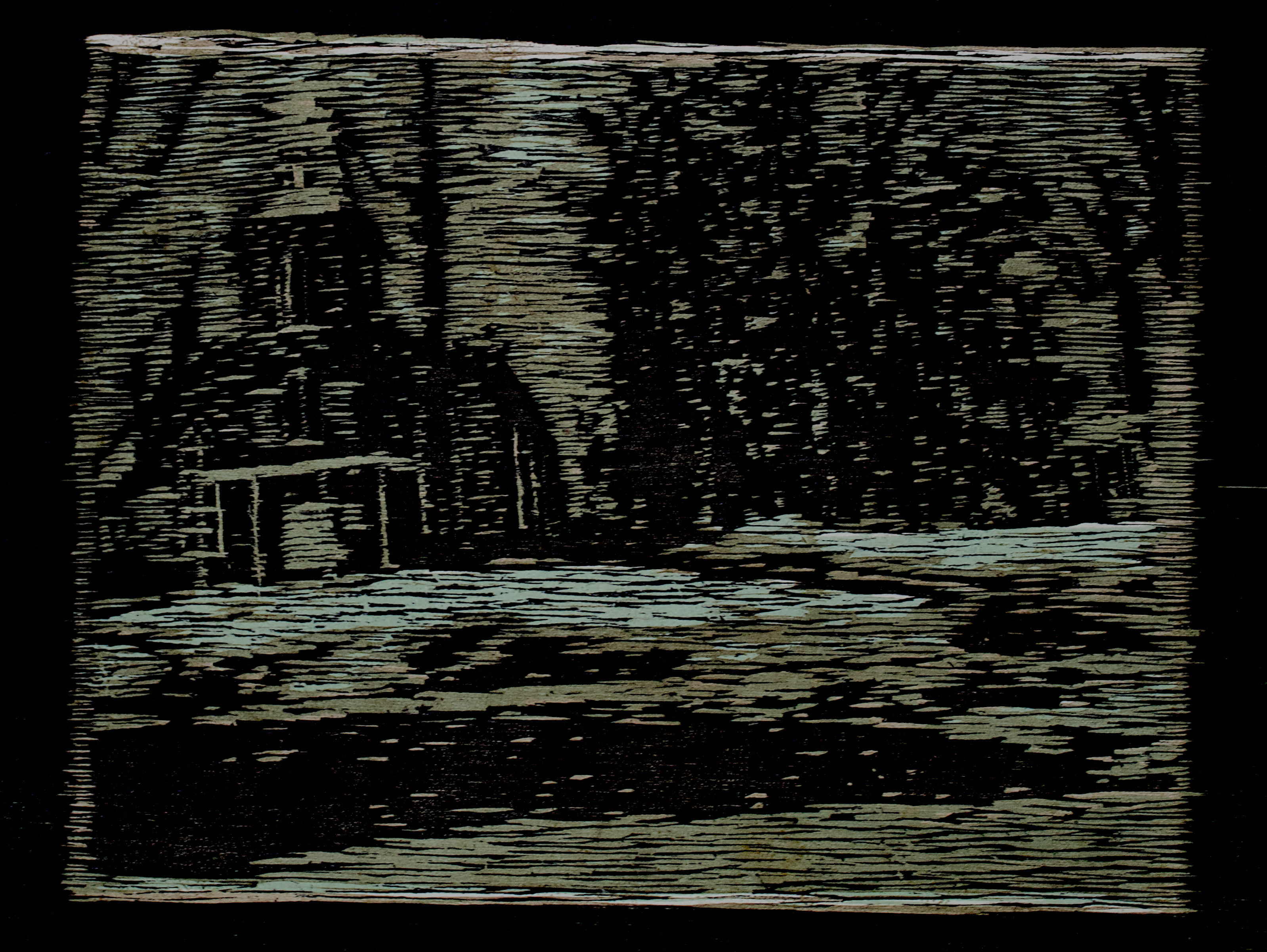 3 layer woodcut