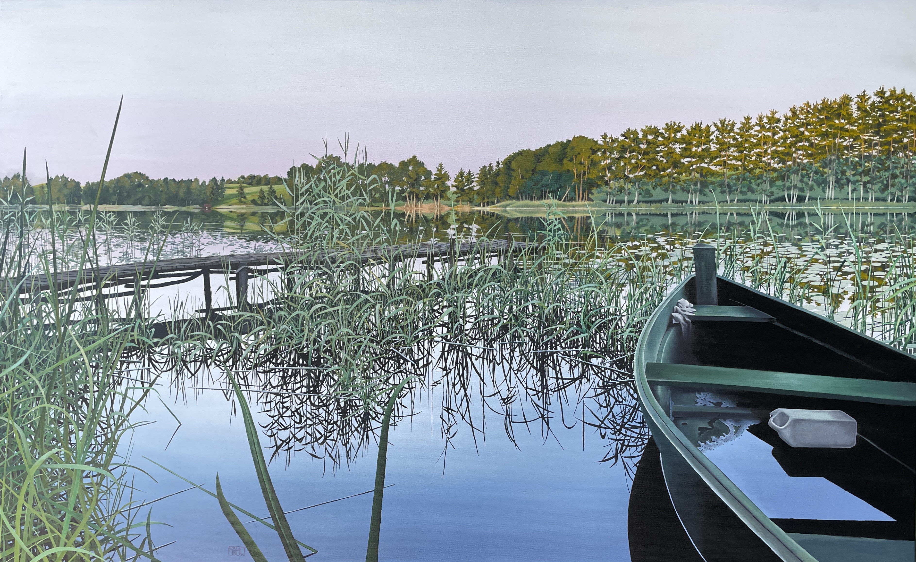 616–Boot am See von Strangiai Nr.380x130 cmÖl auf Leinwand2025︎ Bild kaufen